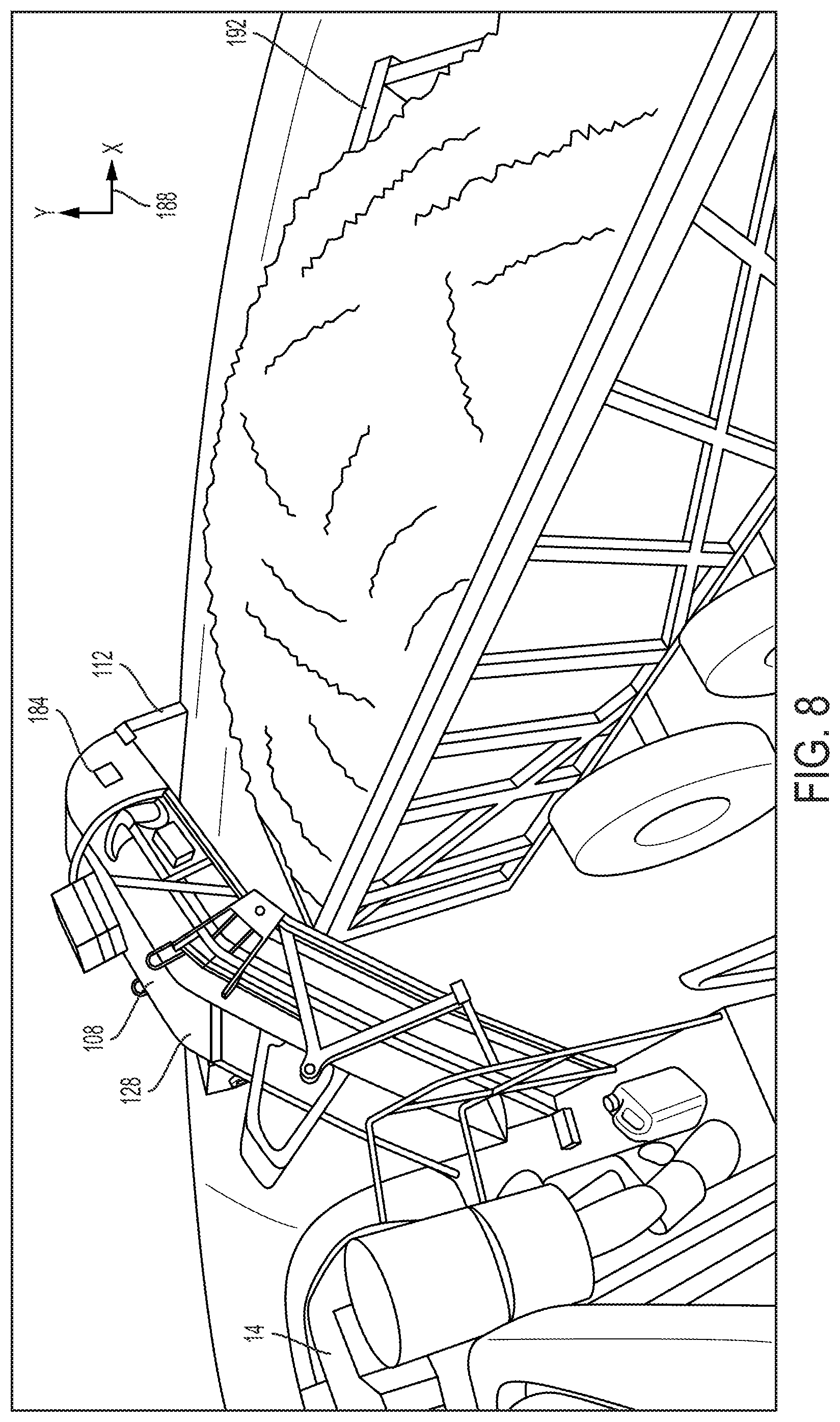Patent US11812694 Figure 8 – Monitor system for a harvester