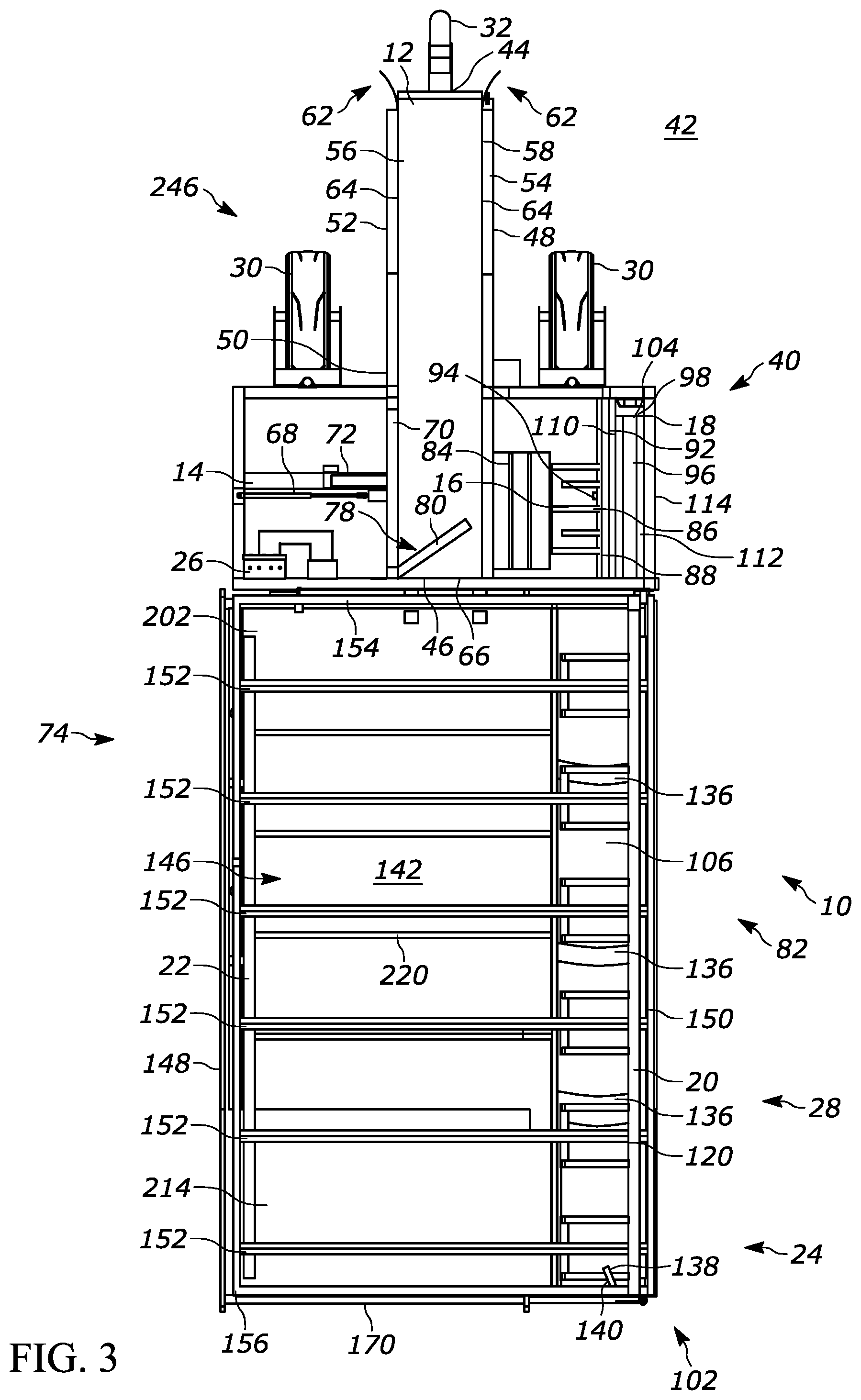 Patent US11812698 Figure 3 – Bale accumulator