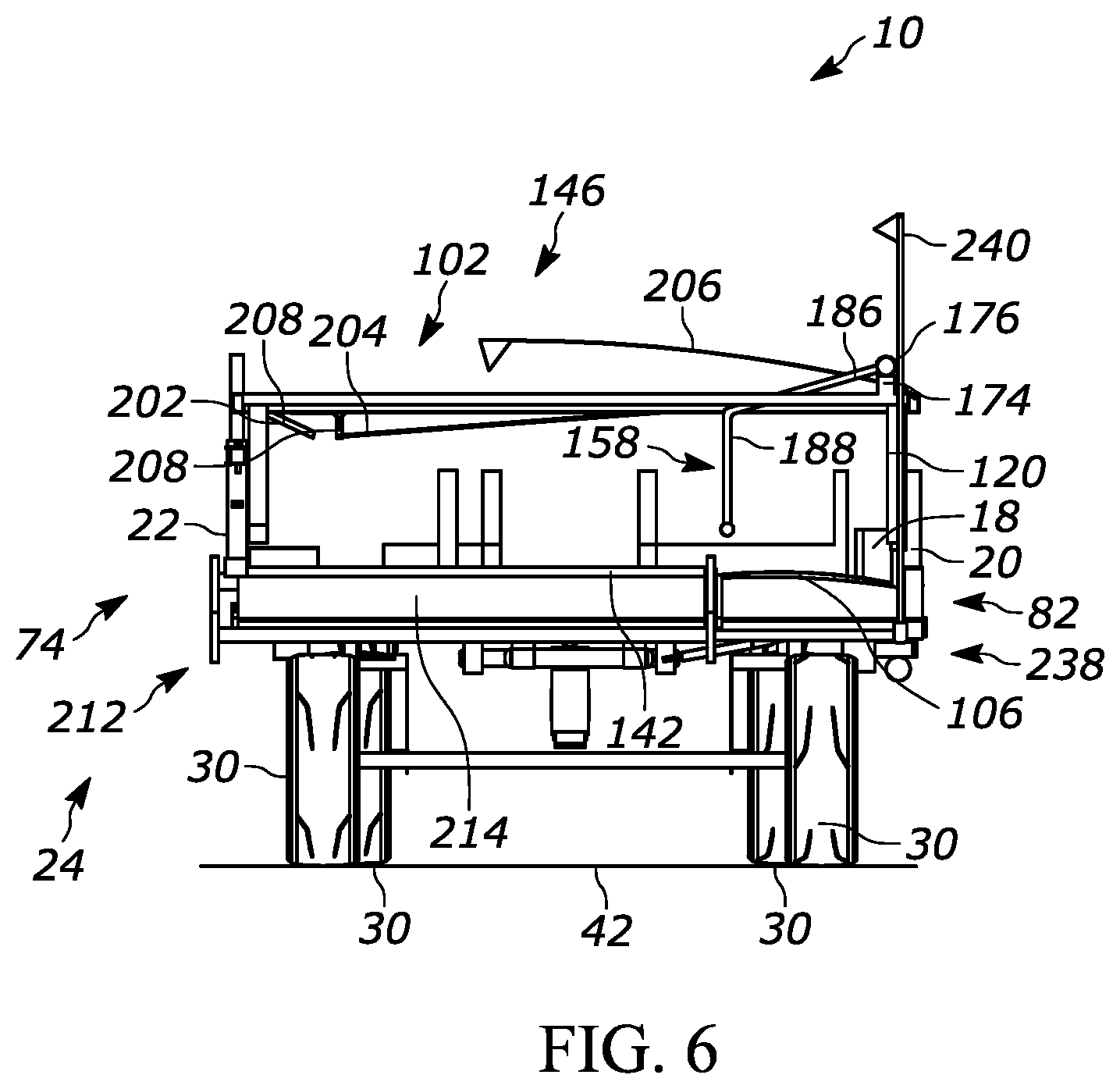 Patent US11812698 Figure 6 – Bale accumulator
