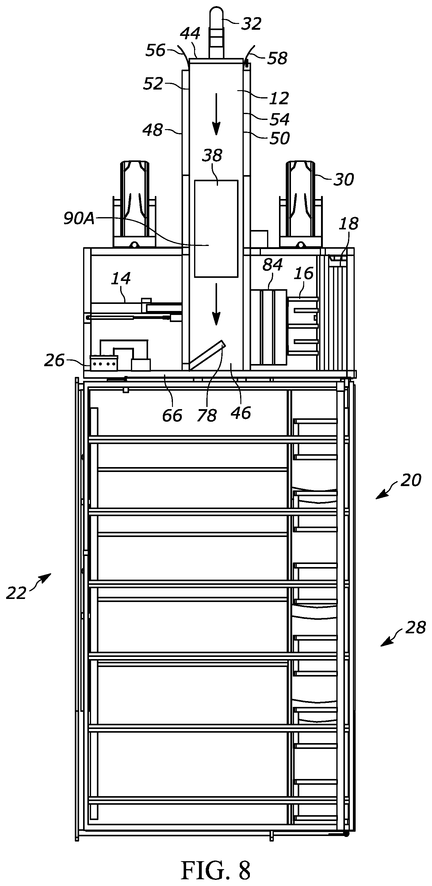 Patent US11812698 Figure 8 – Bale accumulator