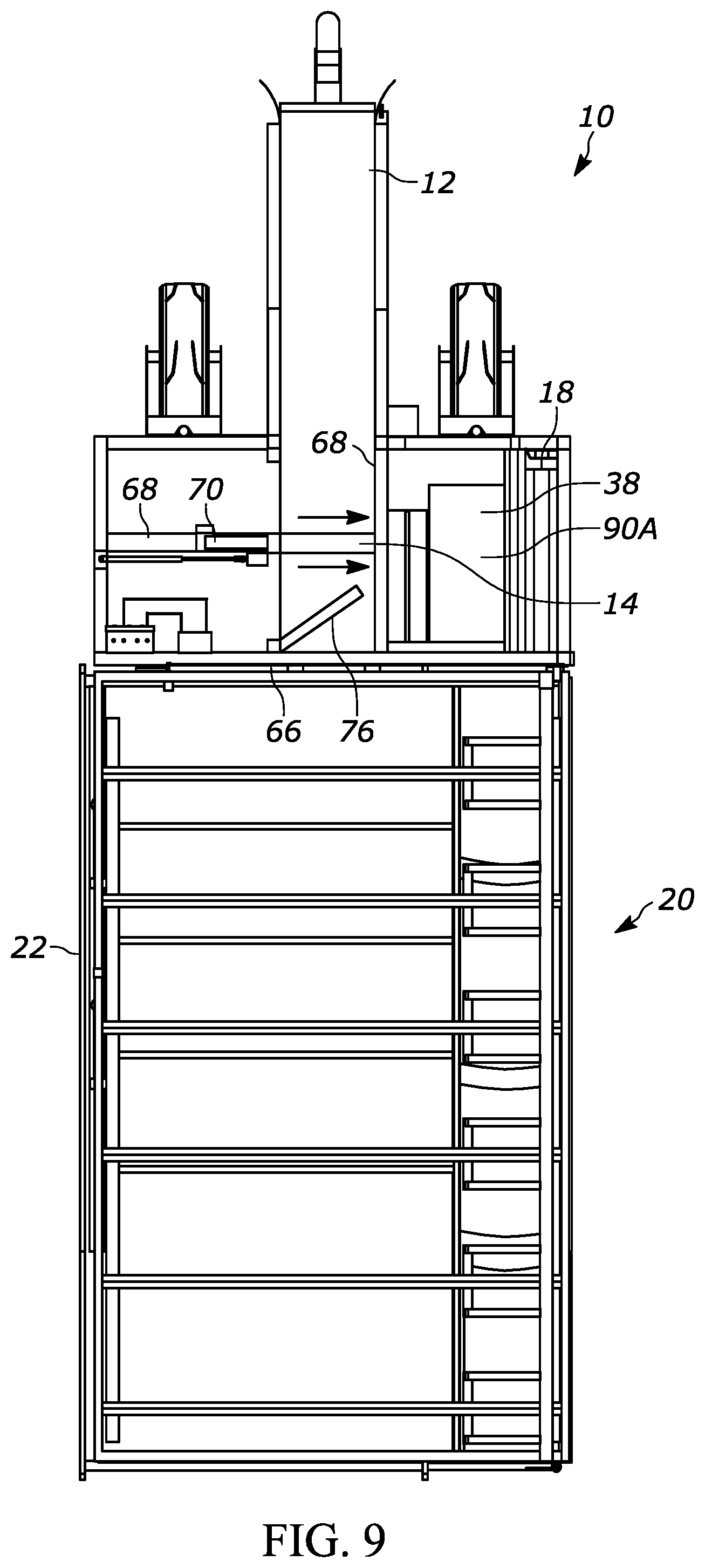 Patent US11812698 Figure 9 – Bale accumulator