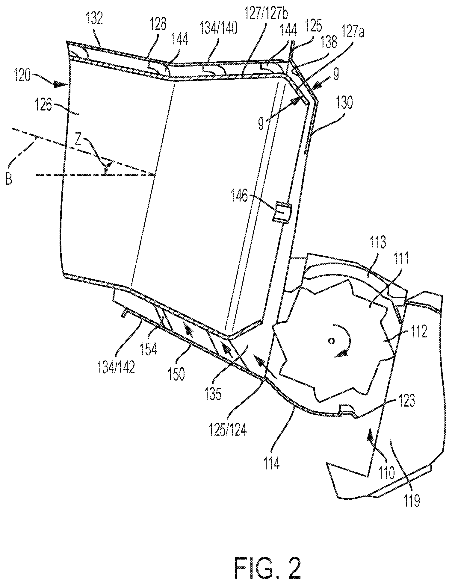 Patent US11812701 Figure 2 – Tangential feeding to a threshing rotor
