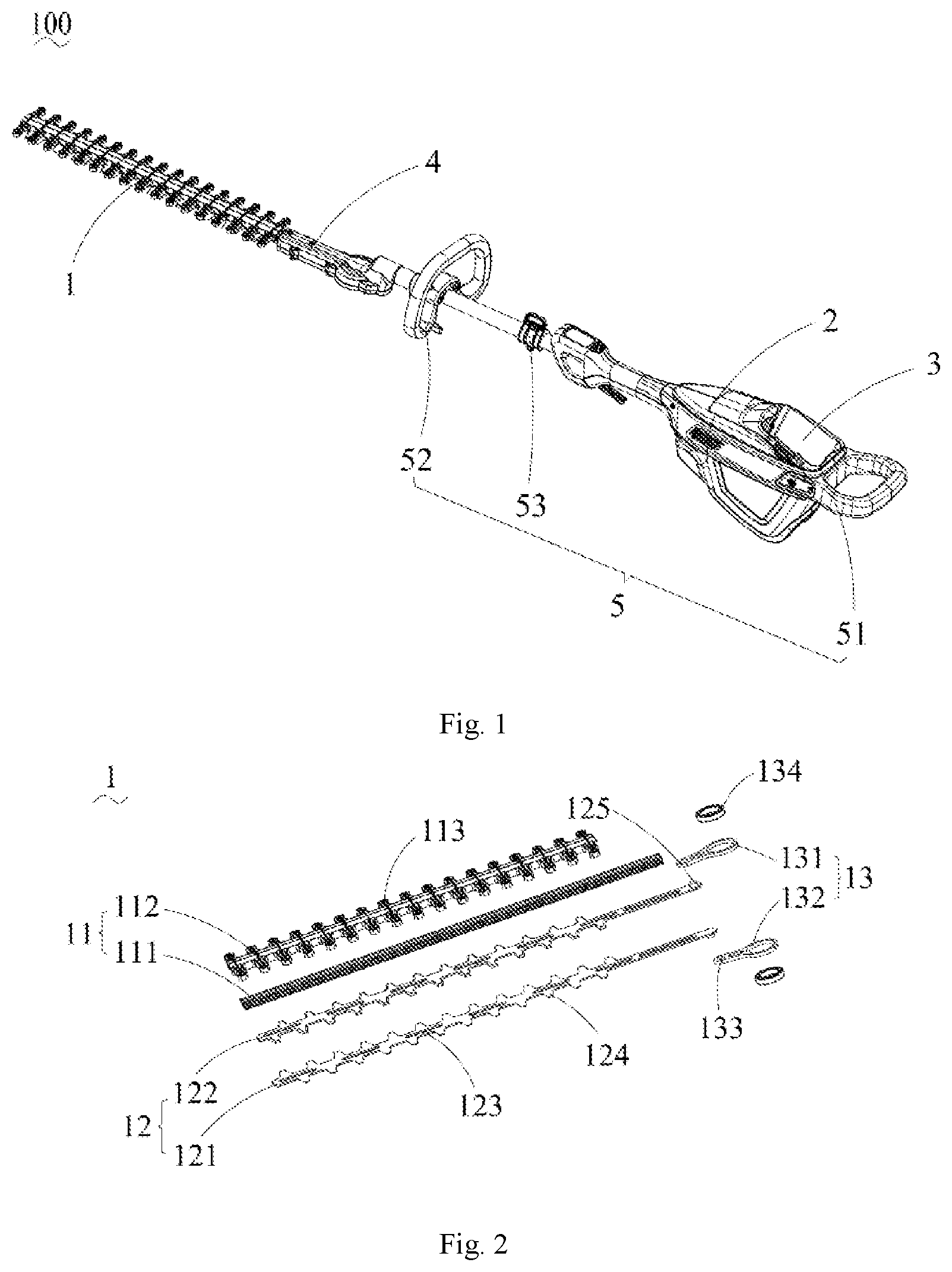 Patent US11812706 Figure 1 – Transmission assembly and garden tool