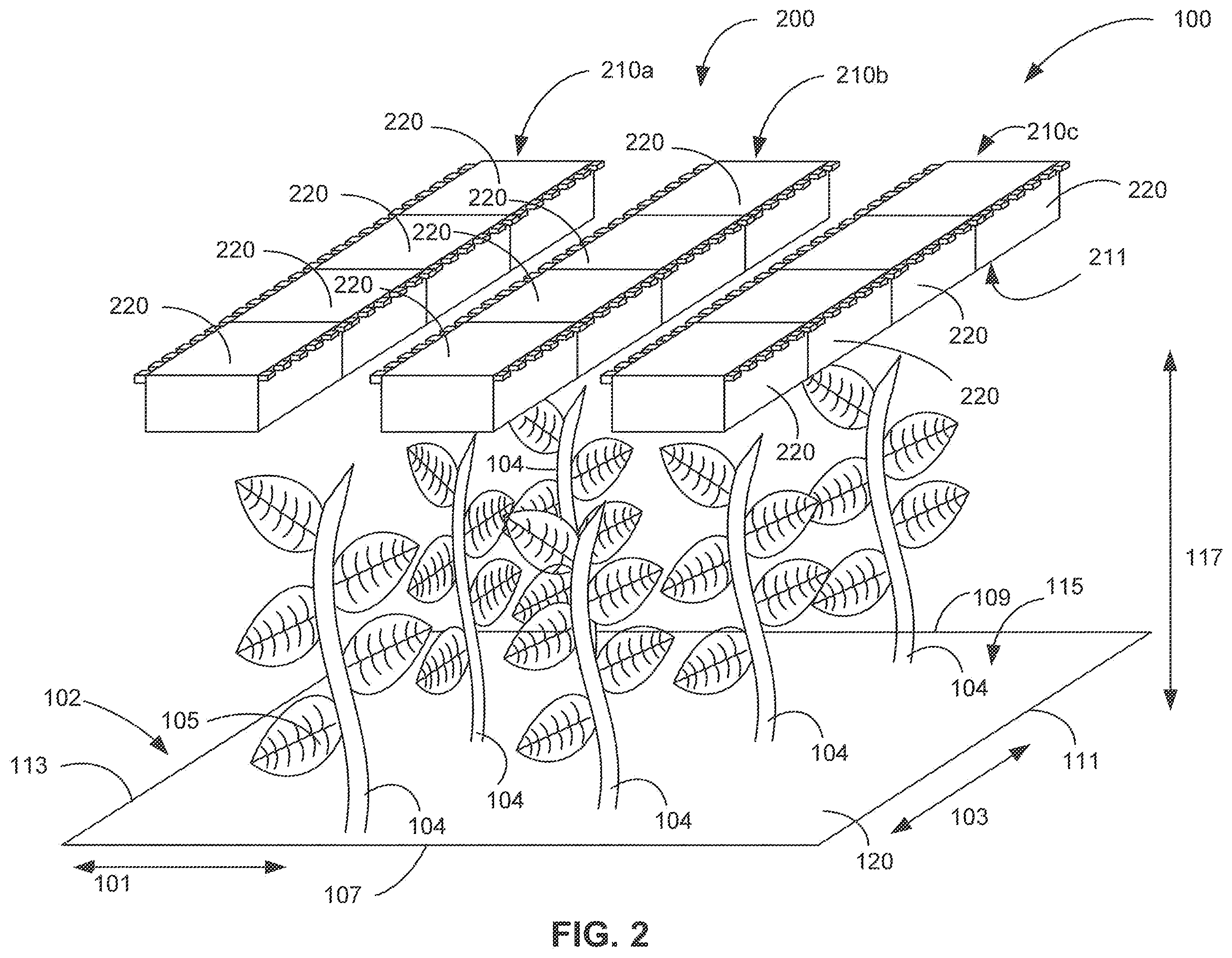 Patent US11812707 Figure 2 – Modular lighting system, such as for an indoor cultivation facility