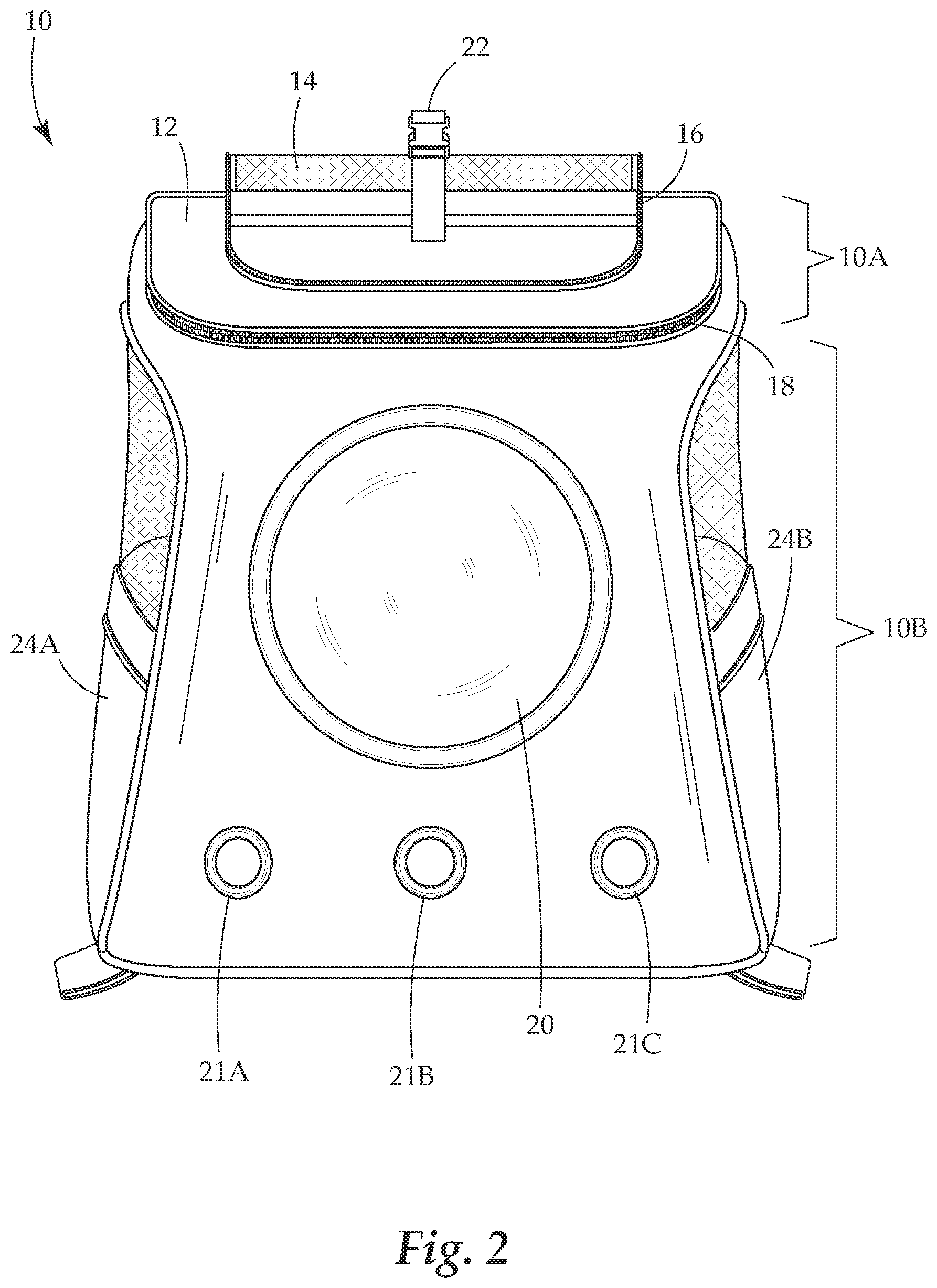 Patent US11812725 Figure 2 – Multipurpose animal transport system