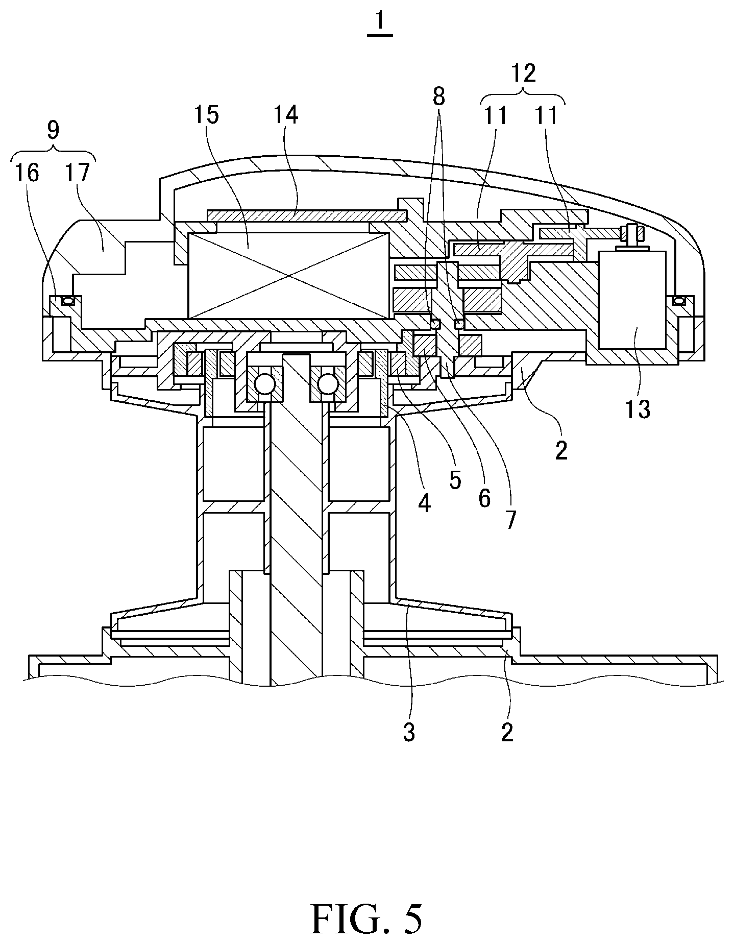 Patent US11812733 Figure 8 – Braking device that brakes spool and fishing reel provided with the same