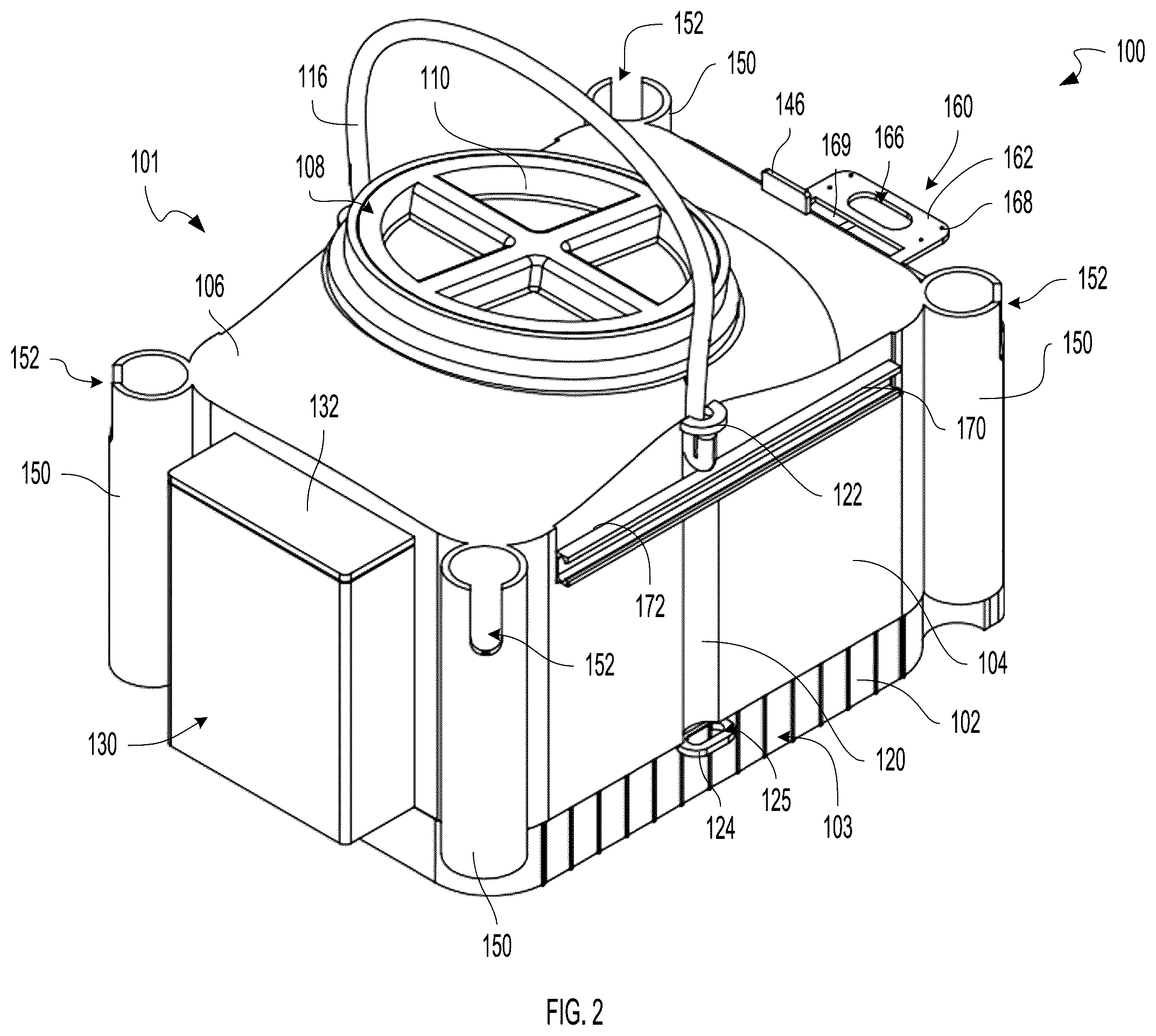 Patent US11812734 Figure 2 – Livewell assembly