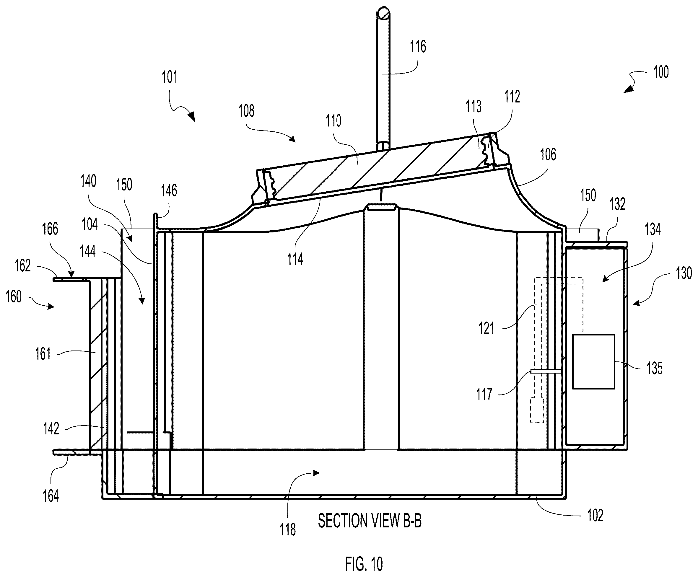 Patent US11812734 Figure 10 – Livewell assembly