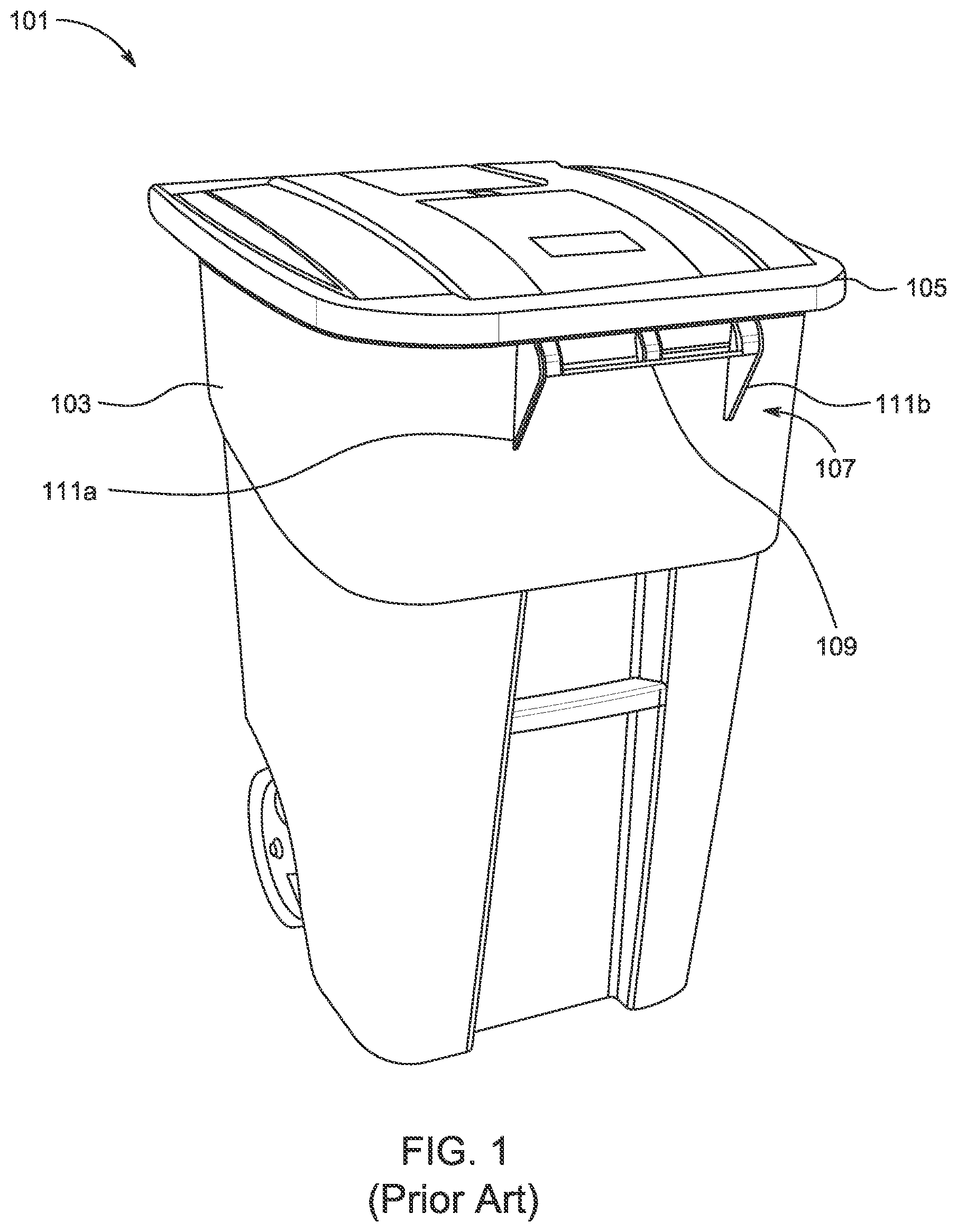 Patent US11812737 — Wearable protection device for residential and commercial trash cans and method of use — Figure 1