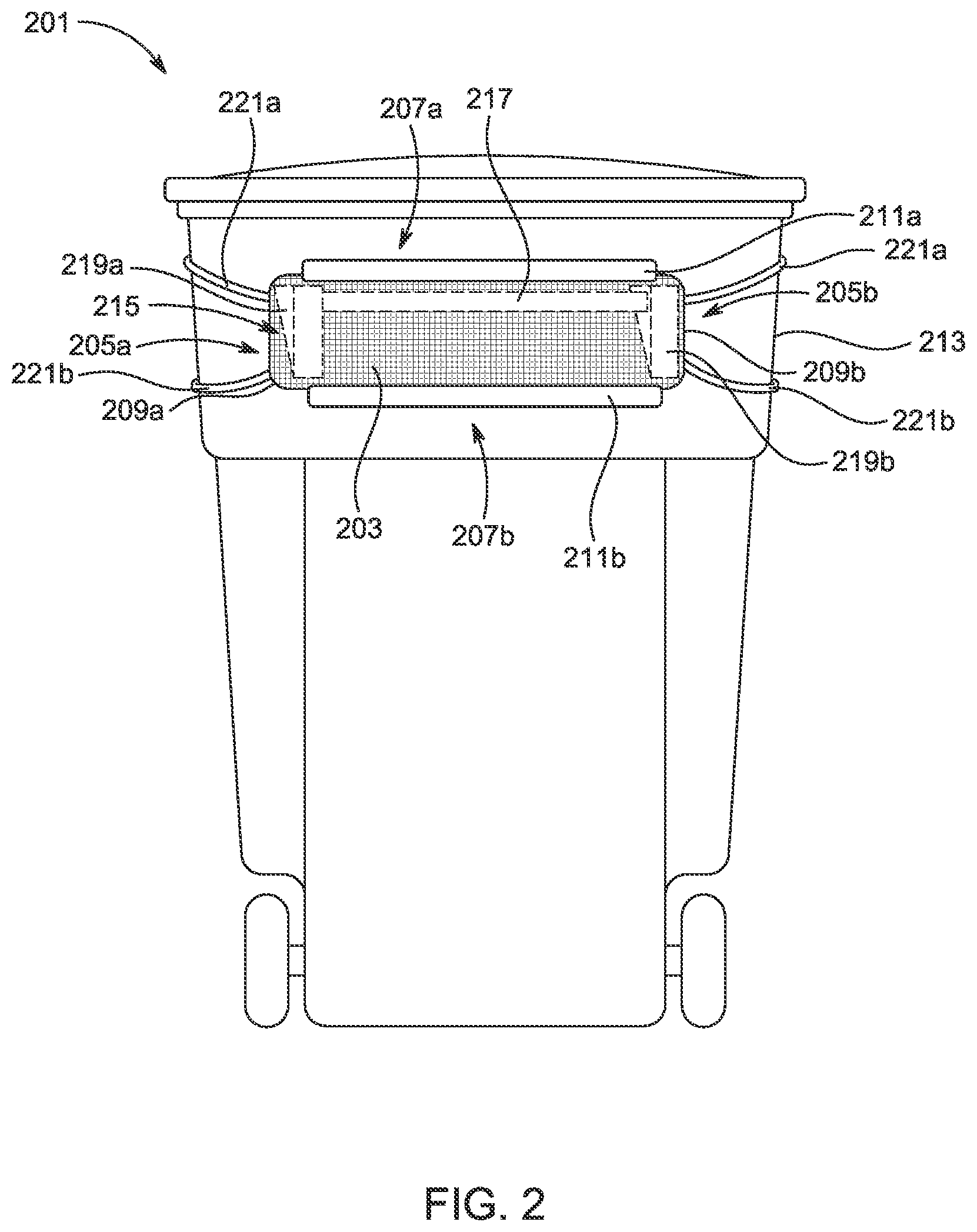 Patent US11812737 Figure 2 – Wearable protection device for residential and commercial trash cans and method of use