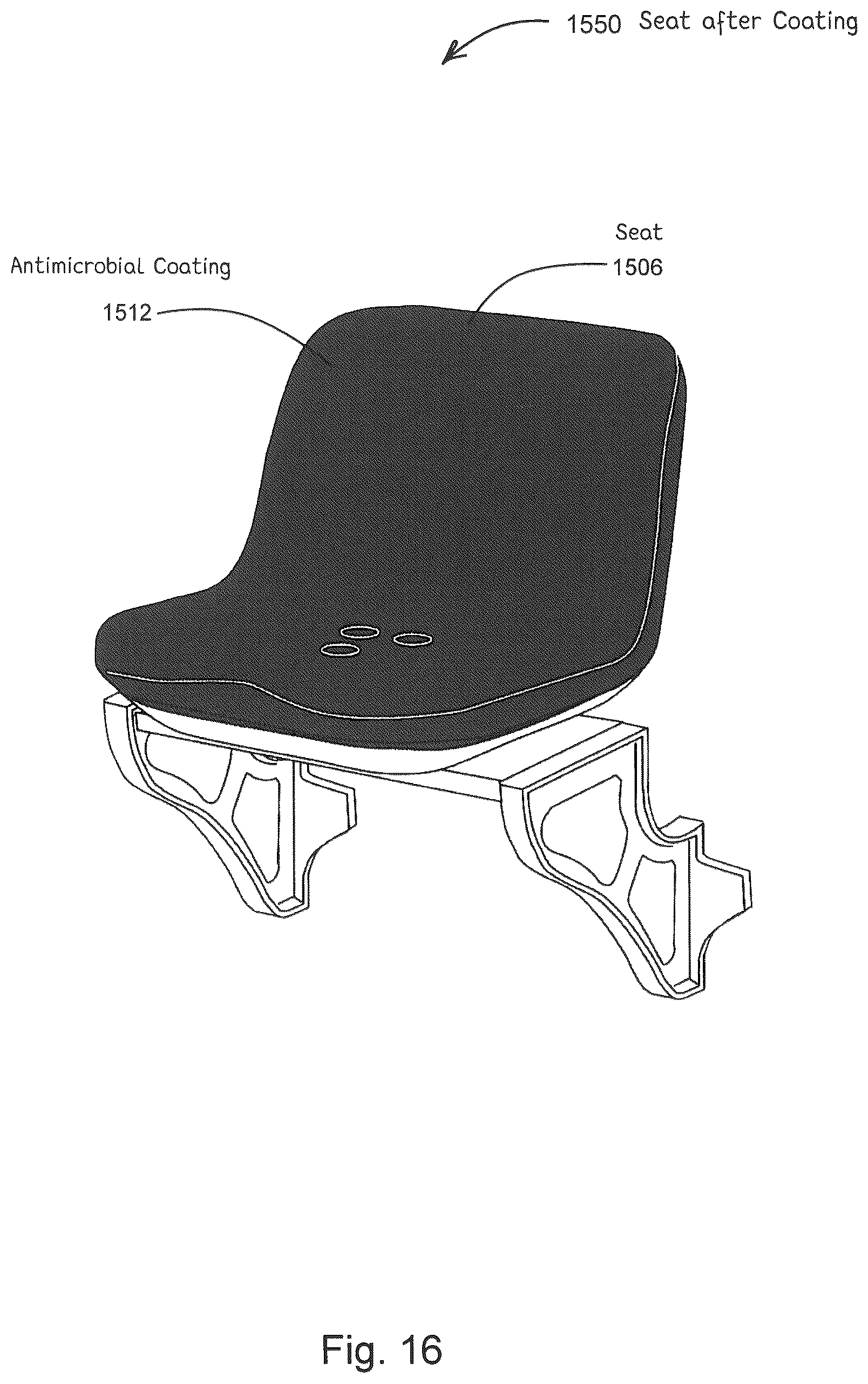 Patent US11812744 Figure 16 – Antimicrobial laminates and coatings indicating efficacy