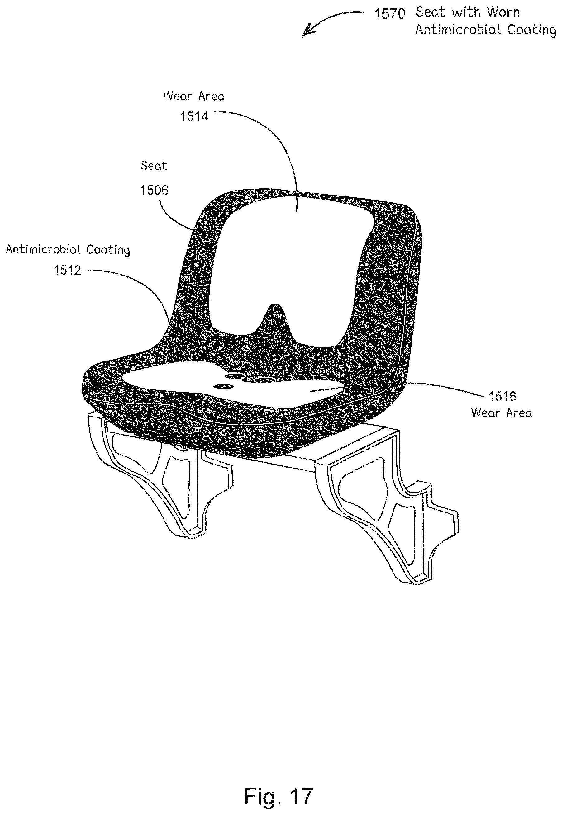 Patent US11812744 Figure 17 – Antimicrobial laminates and coatings indicating efficacy