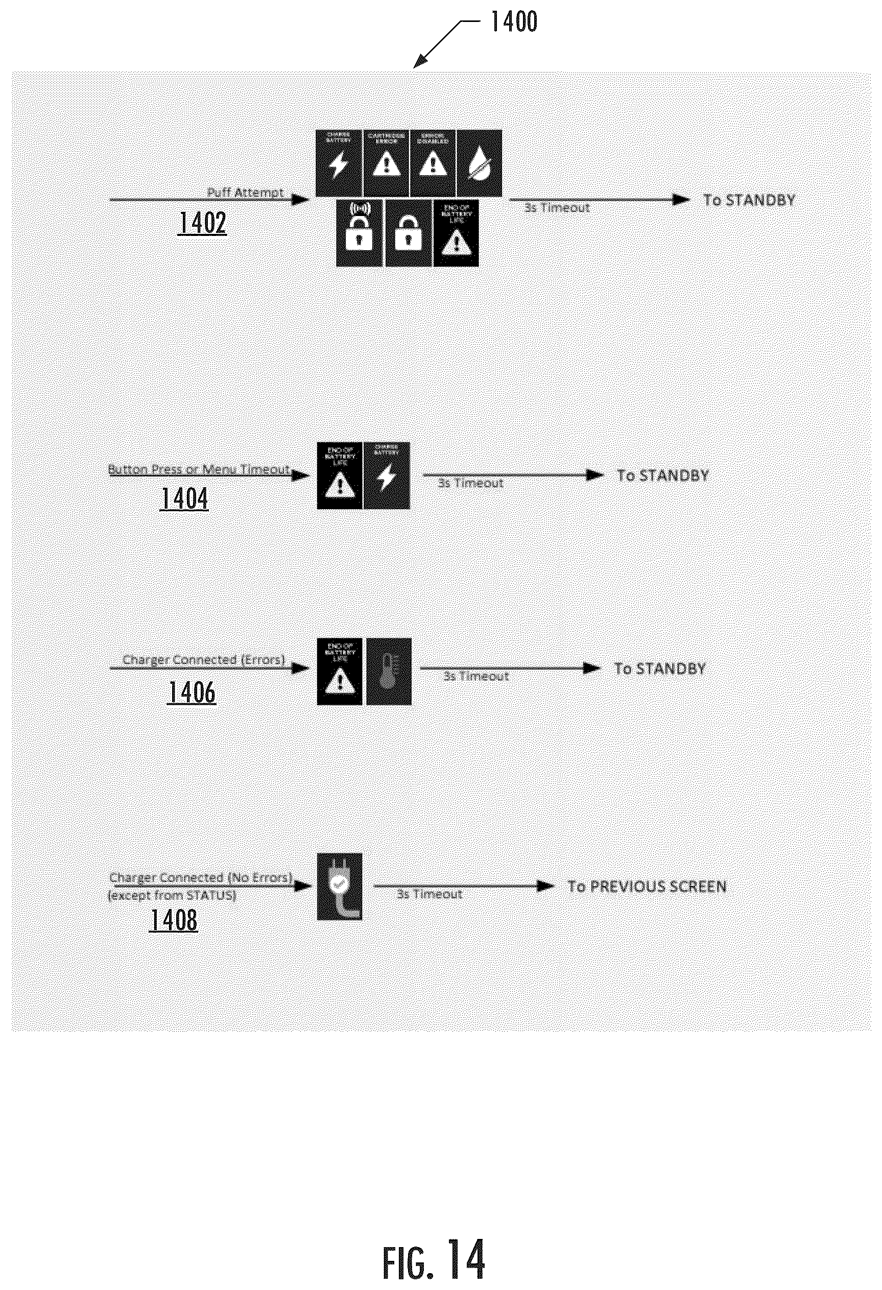 Patent US11812790 Figure 14 – User interface for an aerosol delivery device