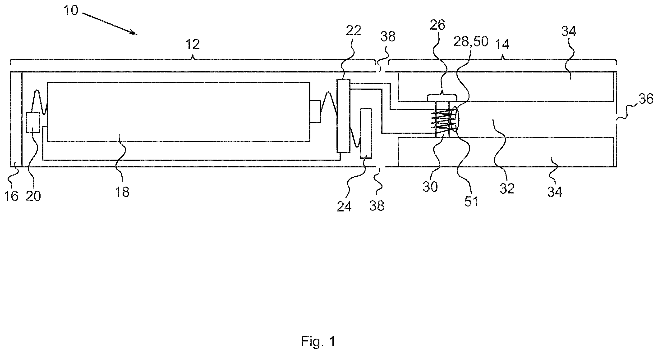 Patent US11812791 Figure 1 – Electronic smoking device with a heating element having a modified surface