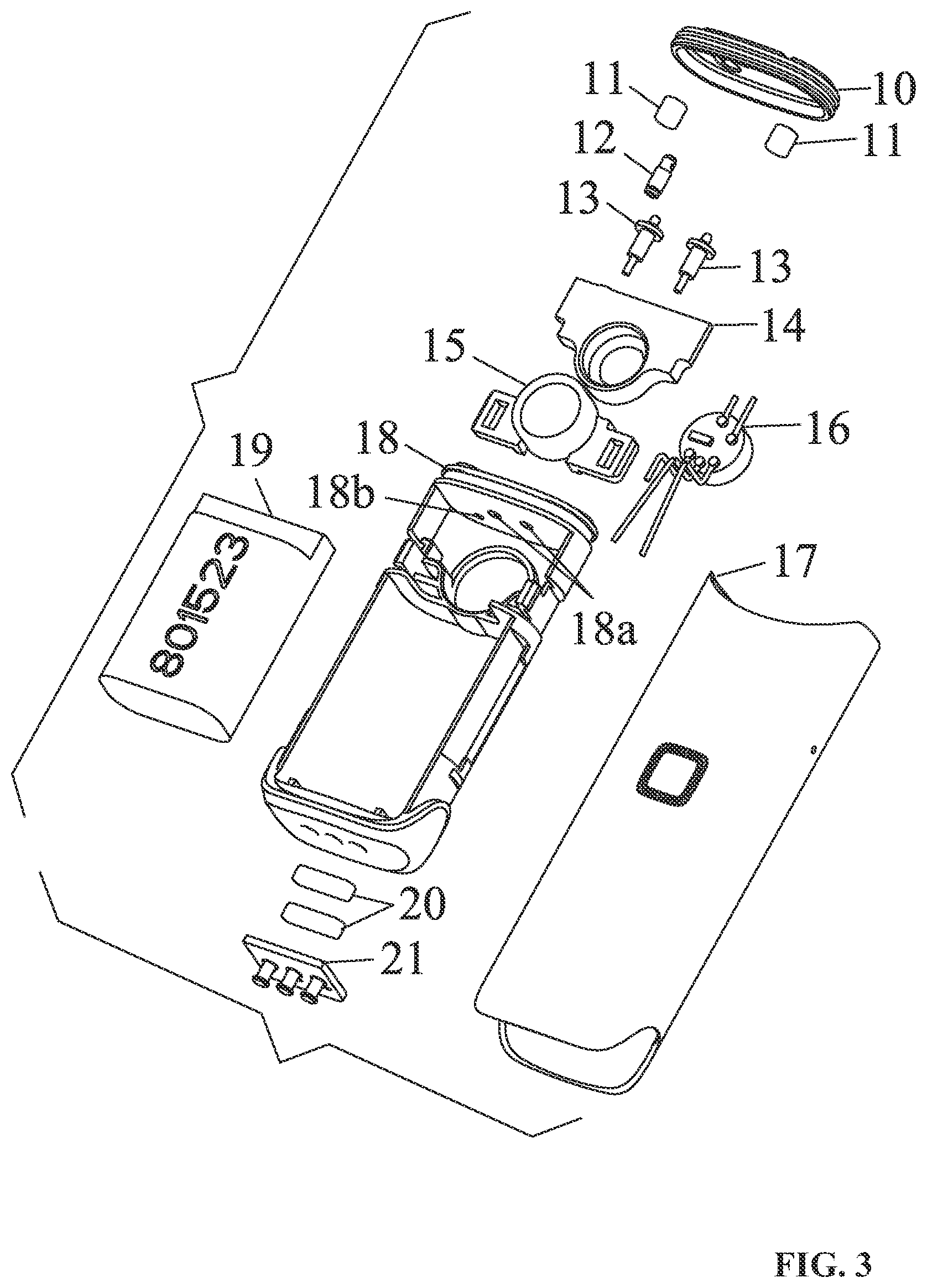 Patent US11812792 Figure 3 – Electronic cigarette having a plate with a pneumatic switch and a charging plate