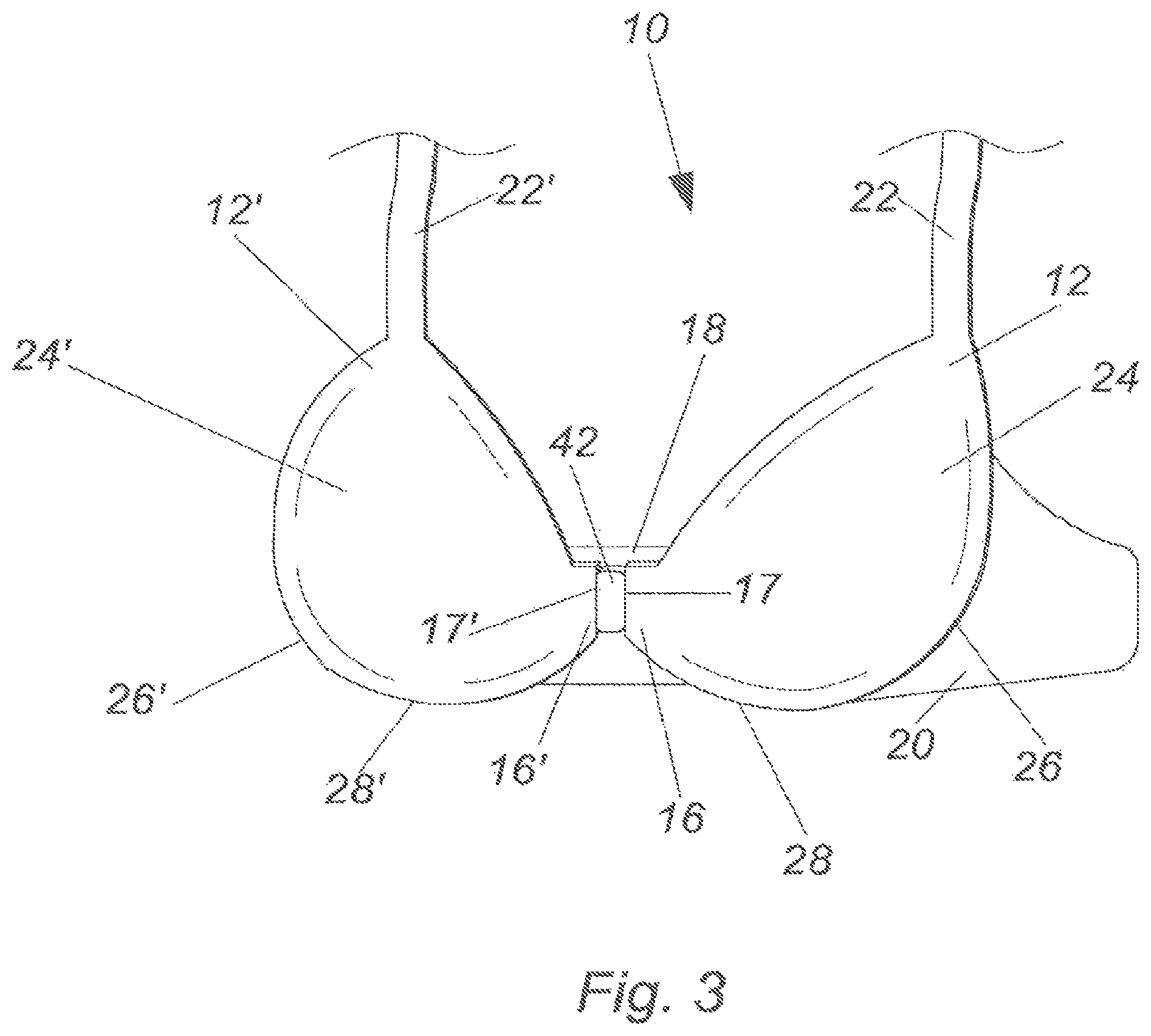 Patent US11812796 Figure 3 – Brassiere with anchored under supports