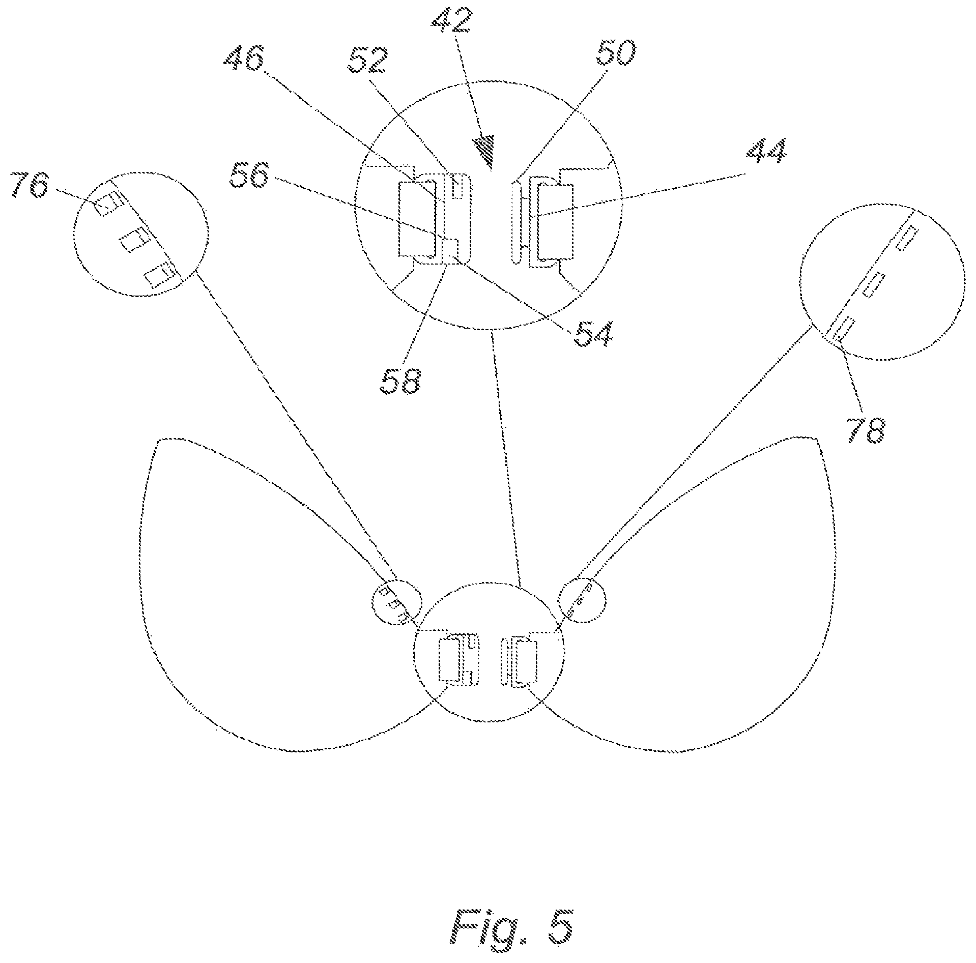 Patent US11812796 Figure 5 – Brassiere with anchored under supports