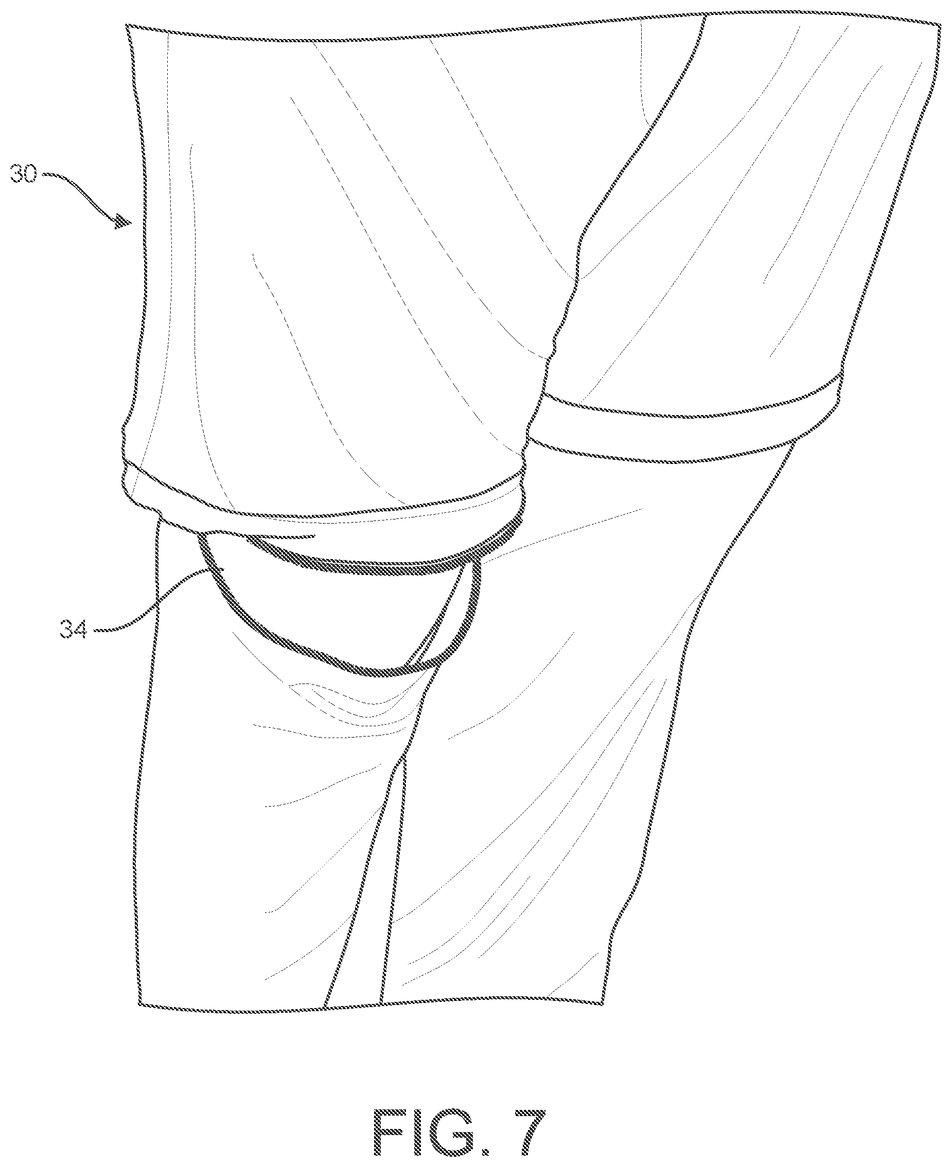 Patent US11812797 Figure 7 – Clothing configurations with multiple reclosable access regions