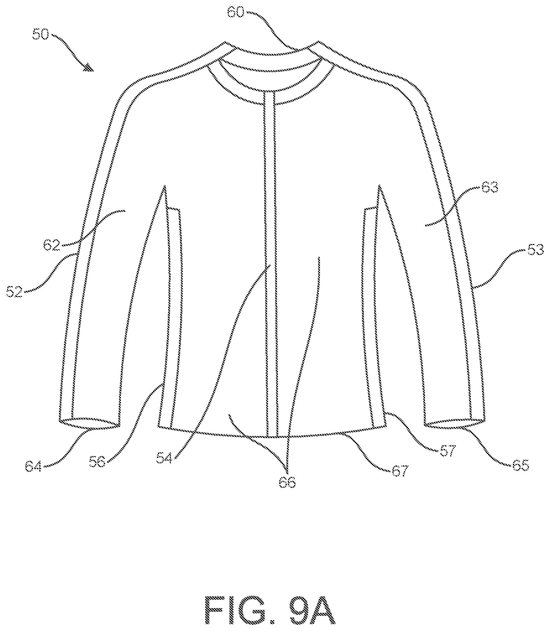 Patent US11812797 Figure 9 – Clothing configurations with multiple reclosable access regions