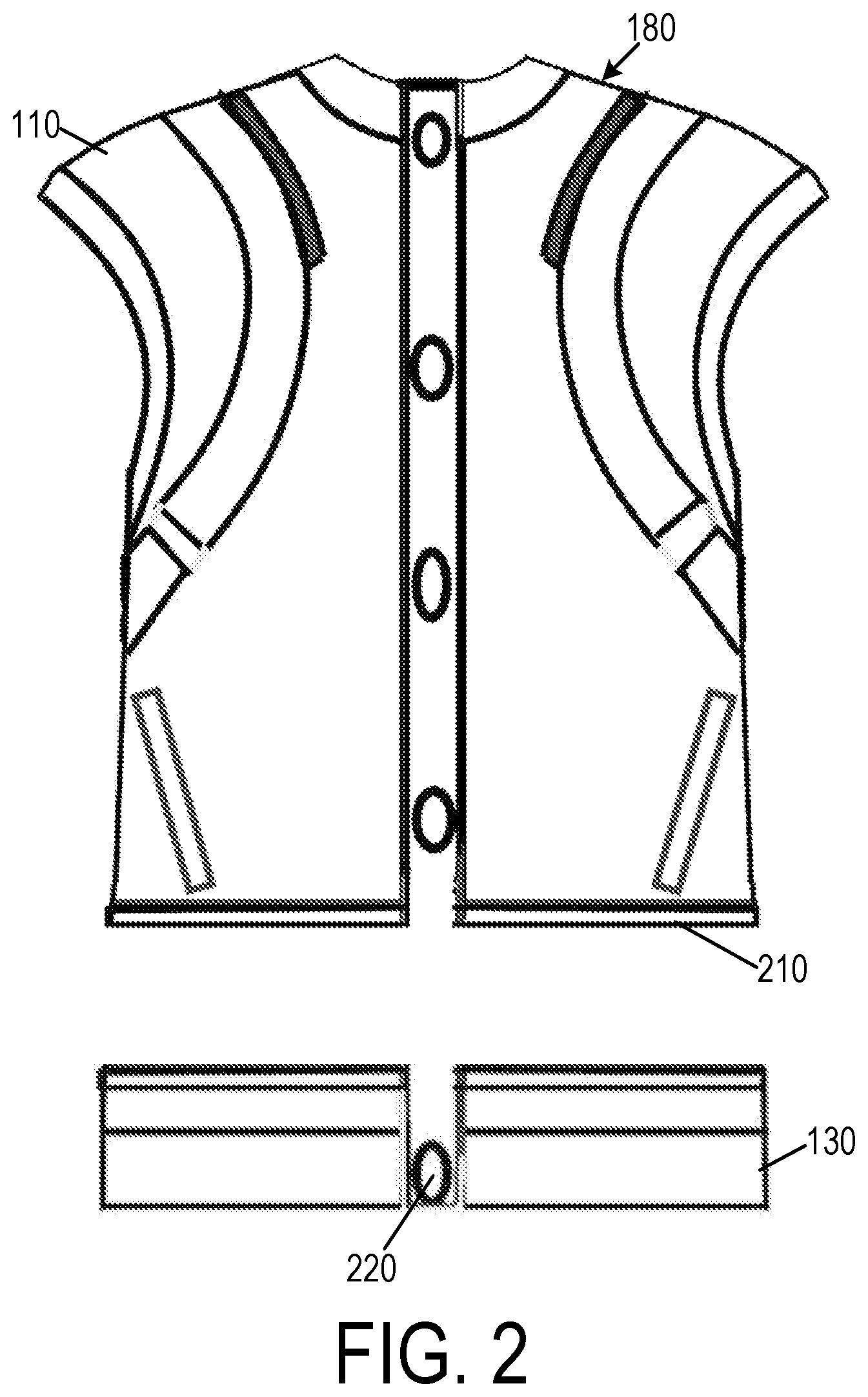 Patent US11812798 Figure 2 – Jacket system with interchangeable elements