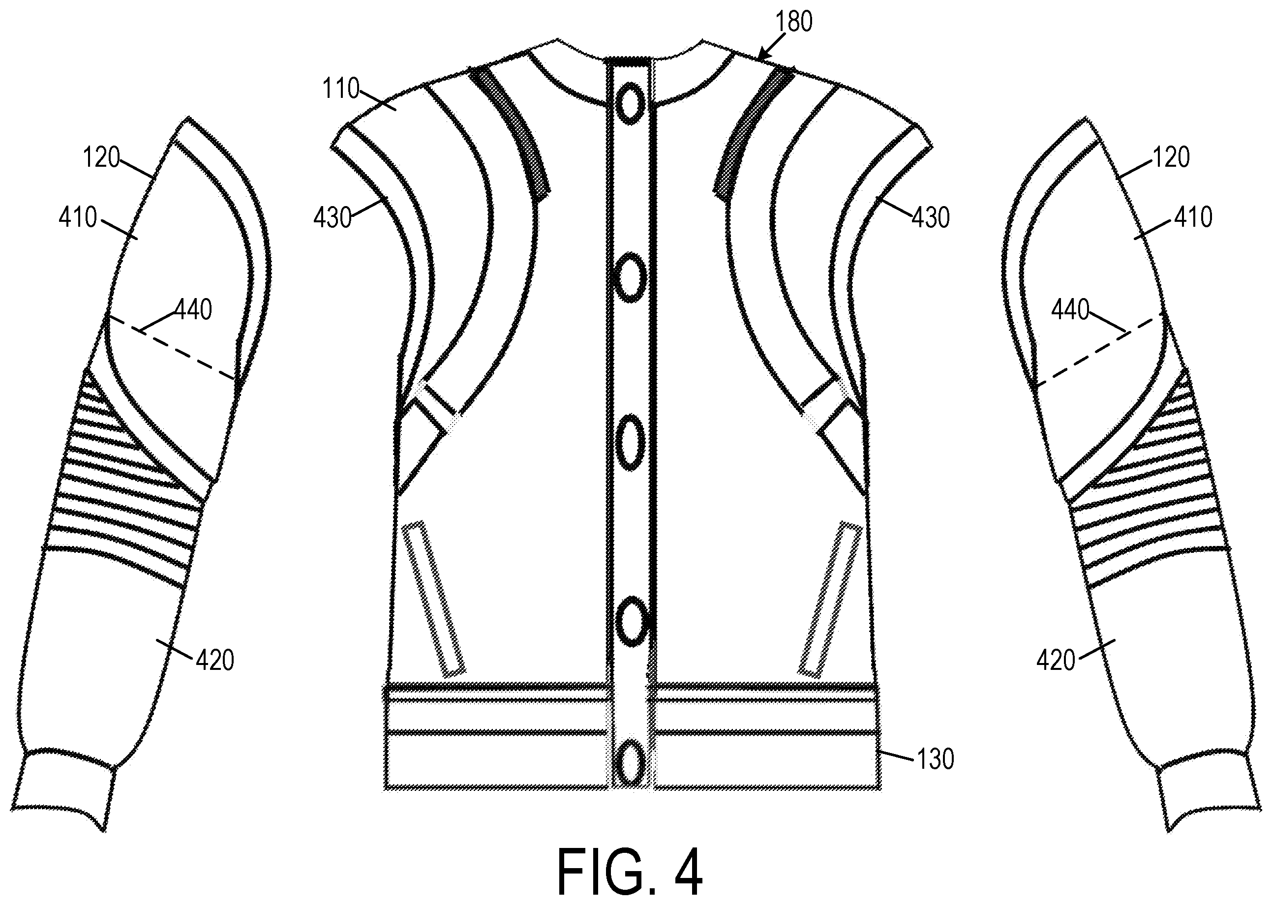 Patent US11812798 Figure 4 – Jacket system with interchangeable elements