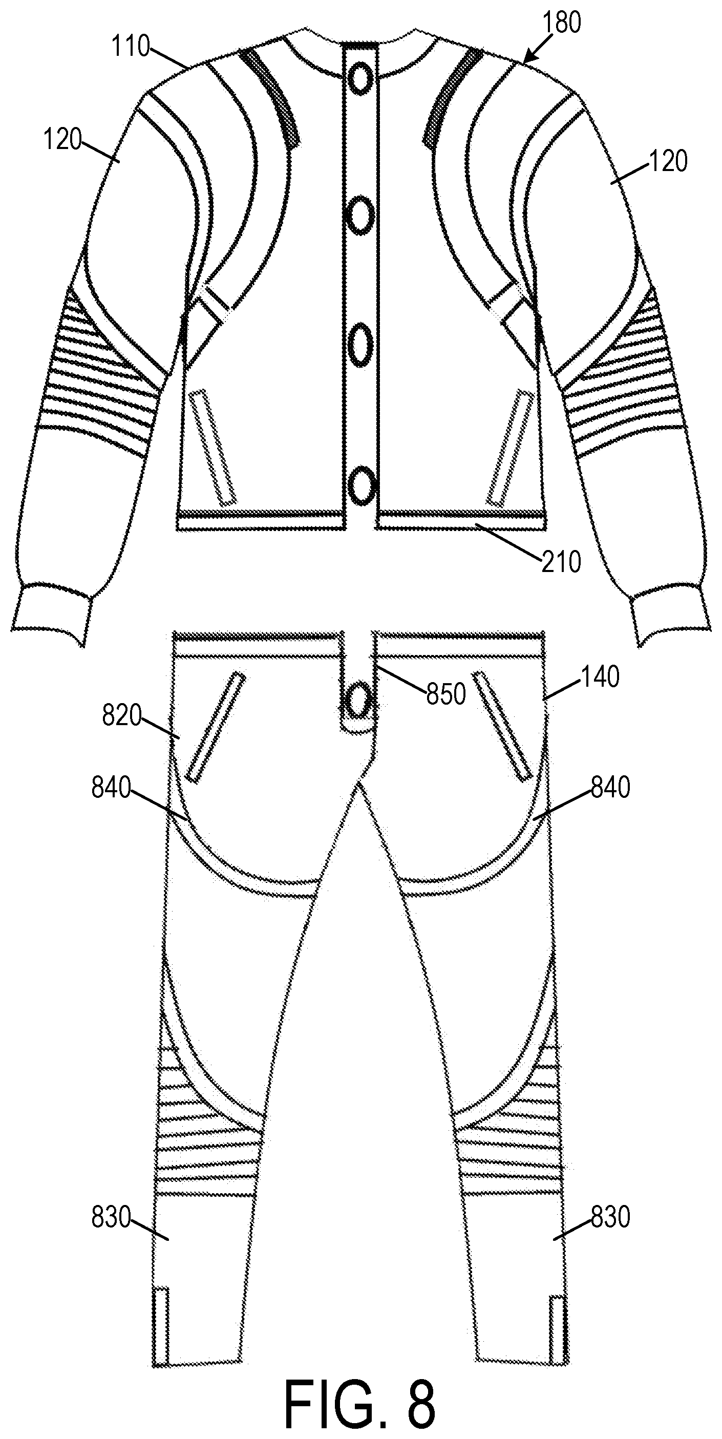 Patent US11812798 Figure 8 – Jacket system with interchangeable elements
