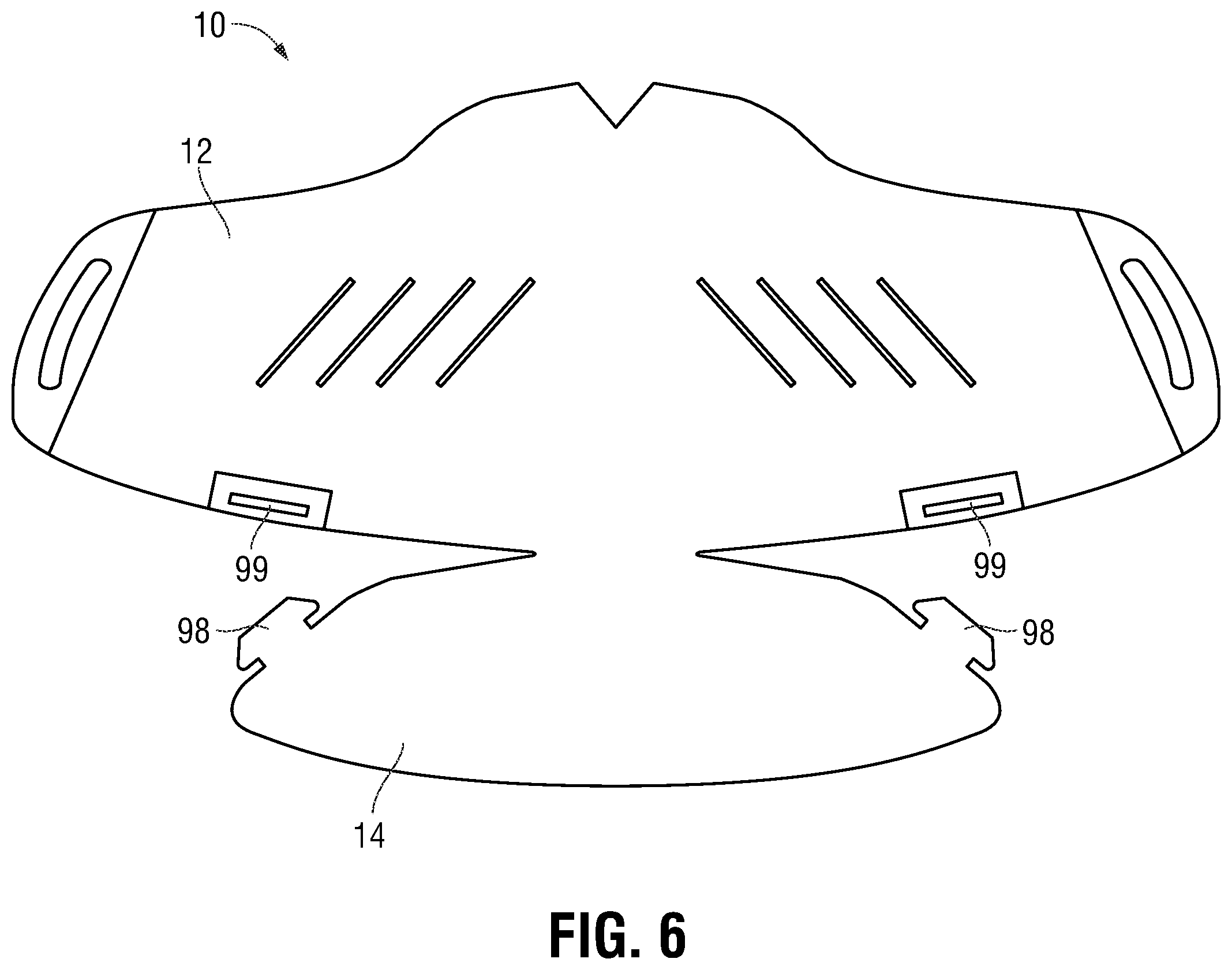 Patent US11812802 Figure 5 – Protective shields and protective shield assemblies for individual respirators and face masks