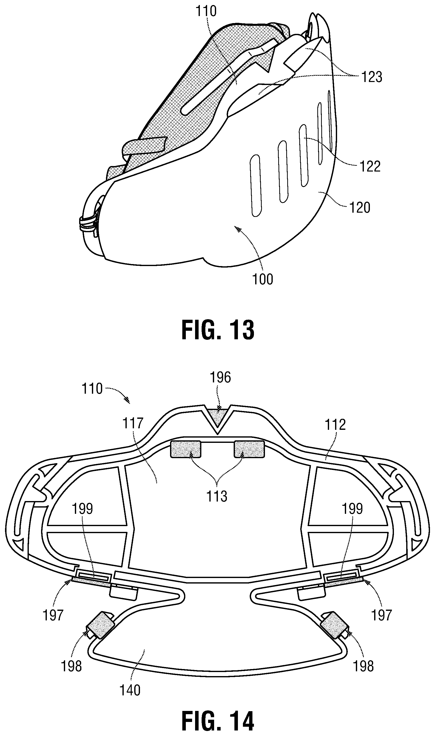 Patent US11812802 Figure 10 – Protective shields and protective shield assemblies for individual respirators and face masks