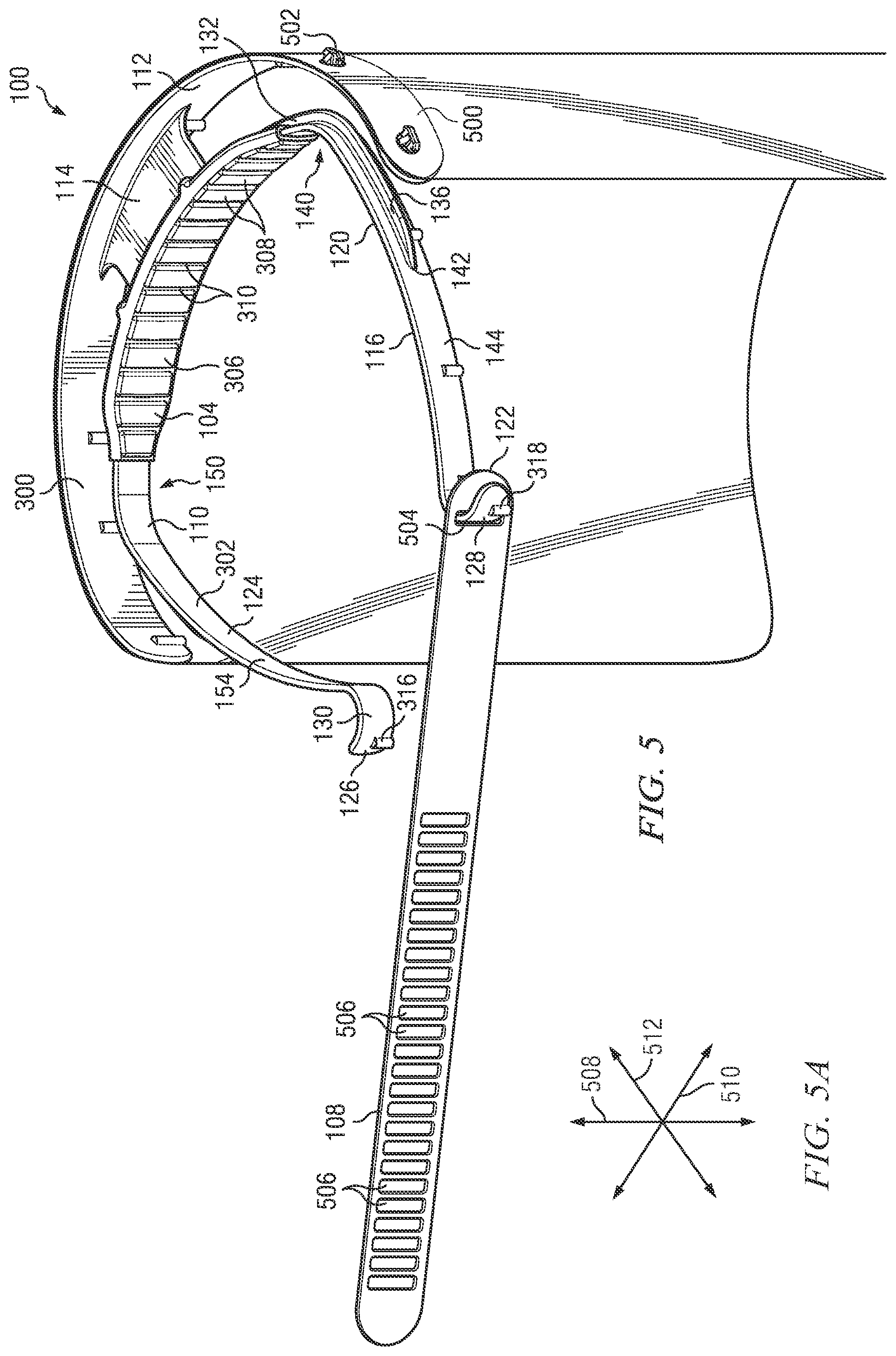 Patent US11812803 Figure 5 – Face shield