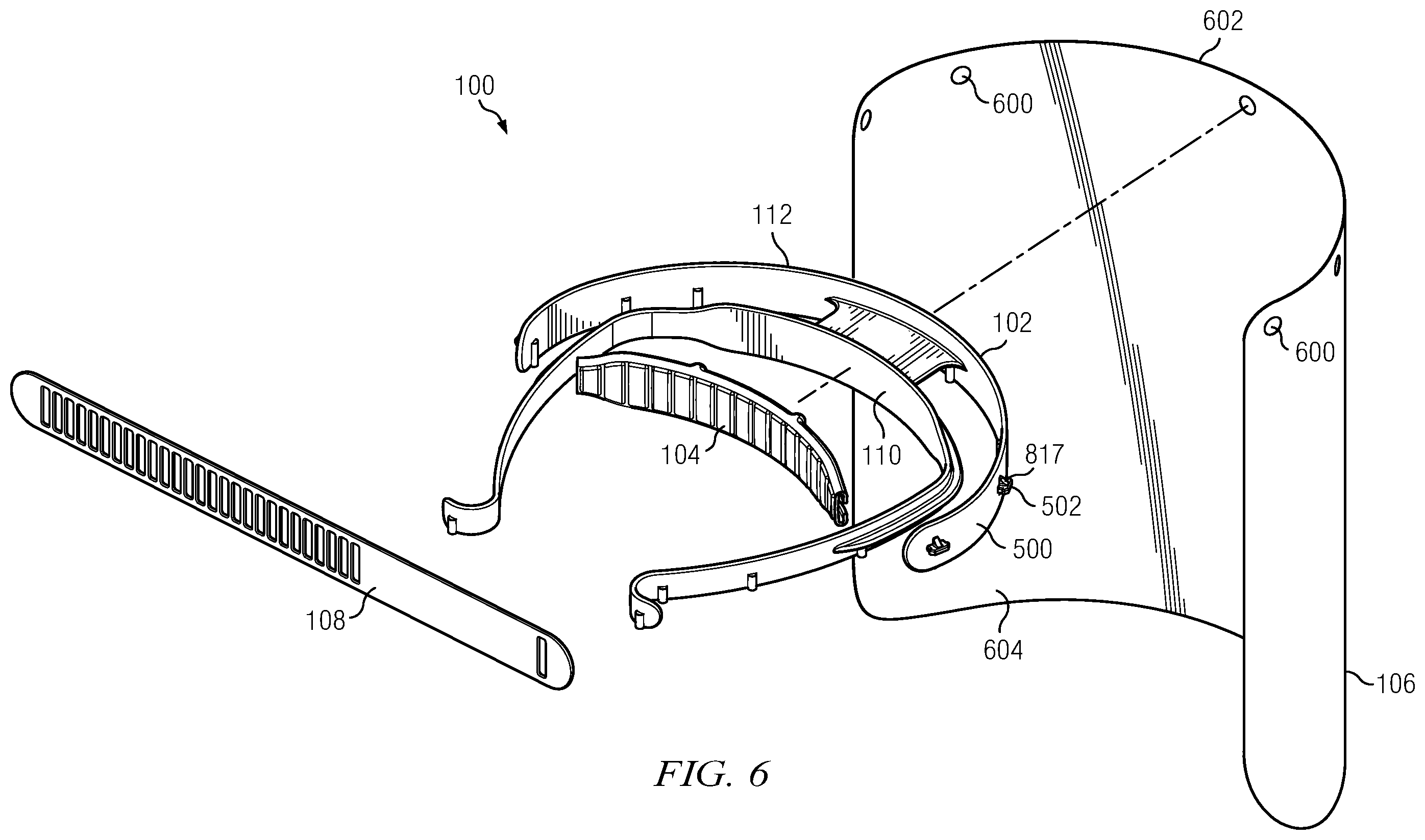 Patent US11812803 Figure 6 – Face shield