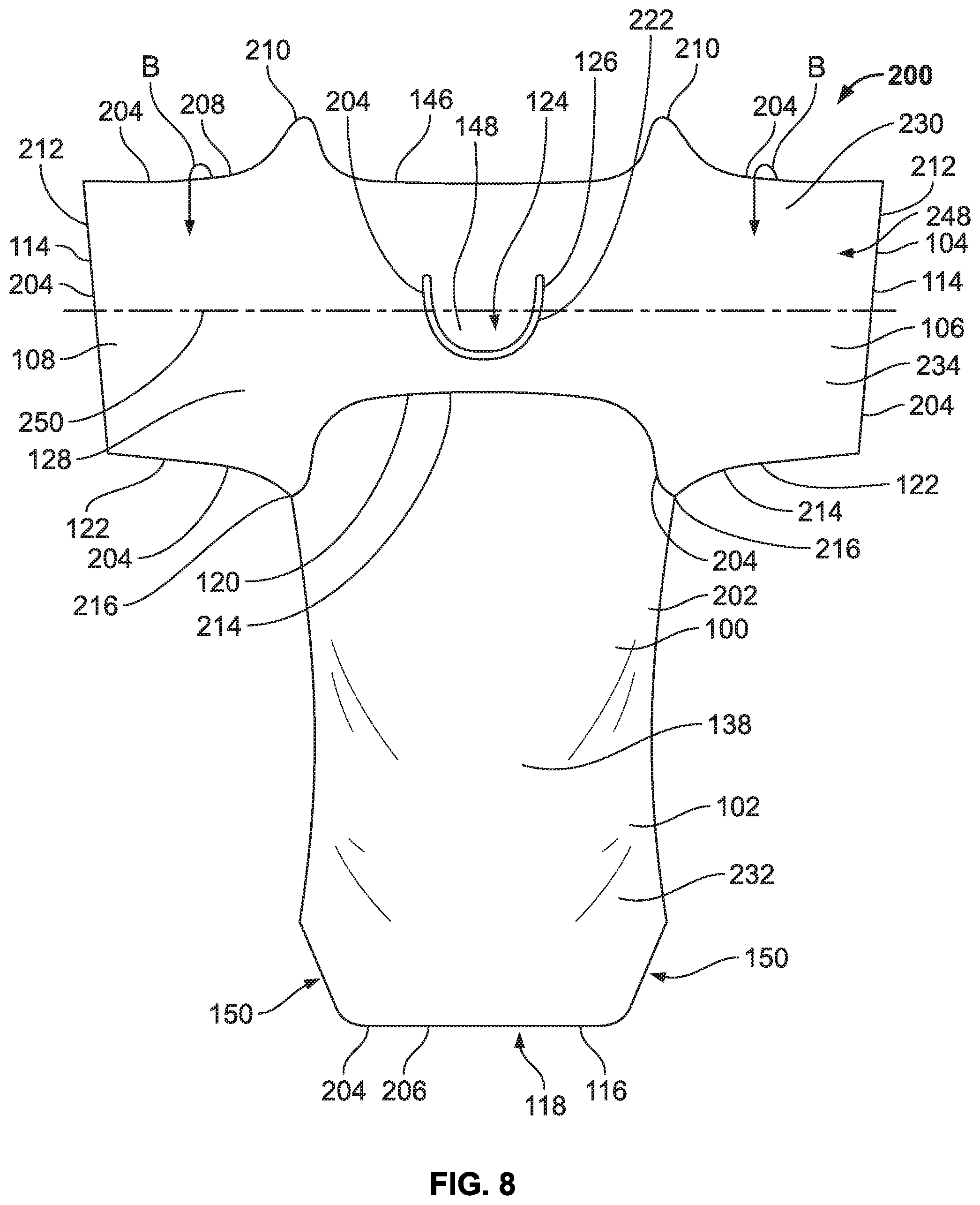 Patent US11812805 Figure 6 – Article of apparel and related manufacturing methods