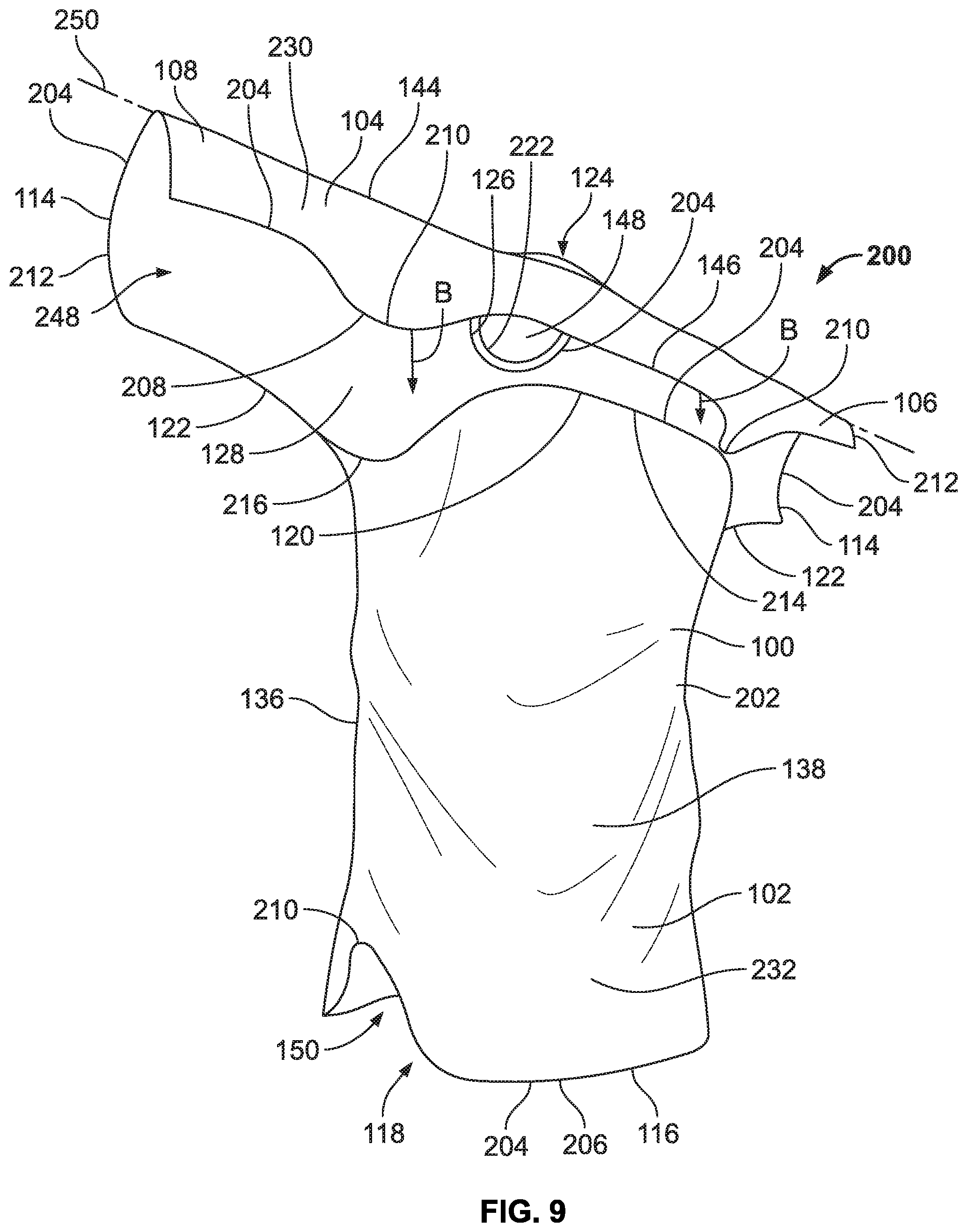 Patent US11812805 Figure 7 – Article of apparel and related manufacturing methods