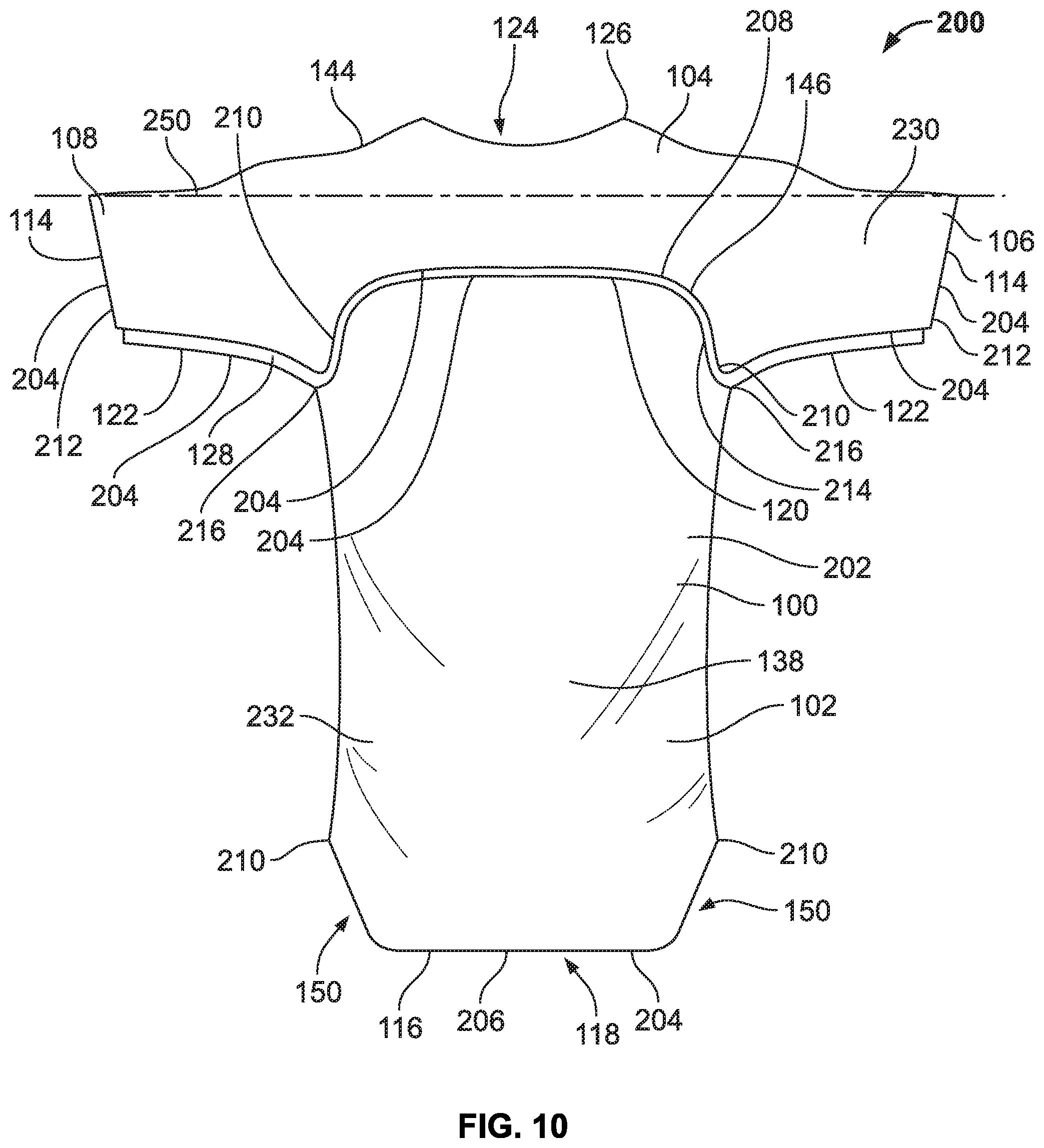 Patent US11812805 Figure 8 – Article of apparel and related manufacturing methods