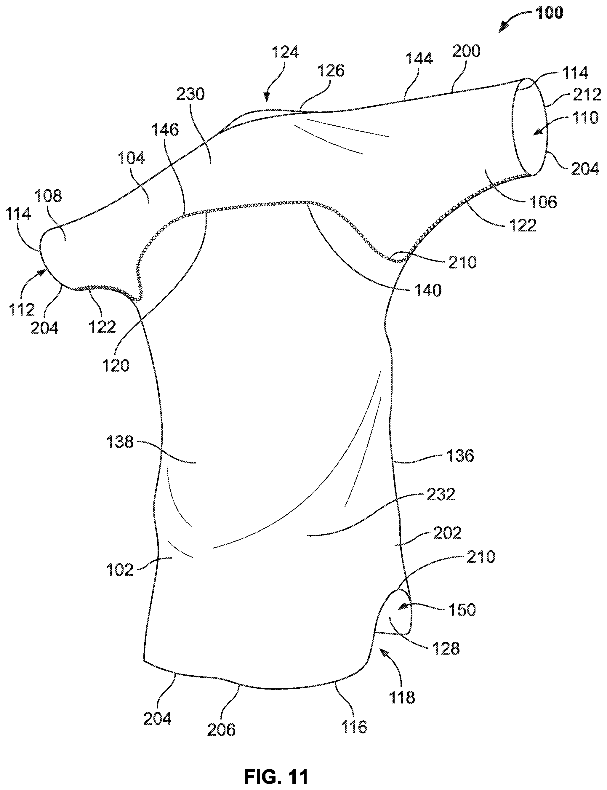 Patent US11812805 Figure 9 – Article of apparel and related manufacturing methods