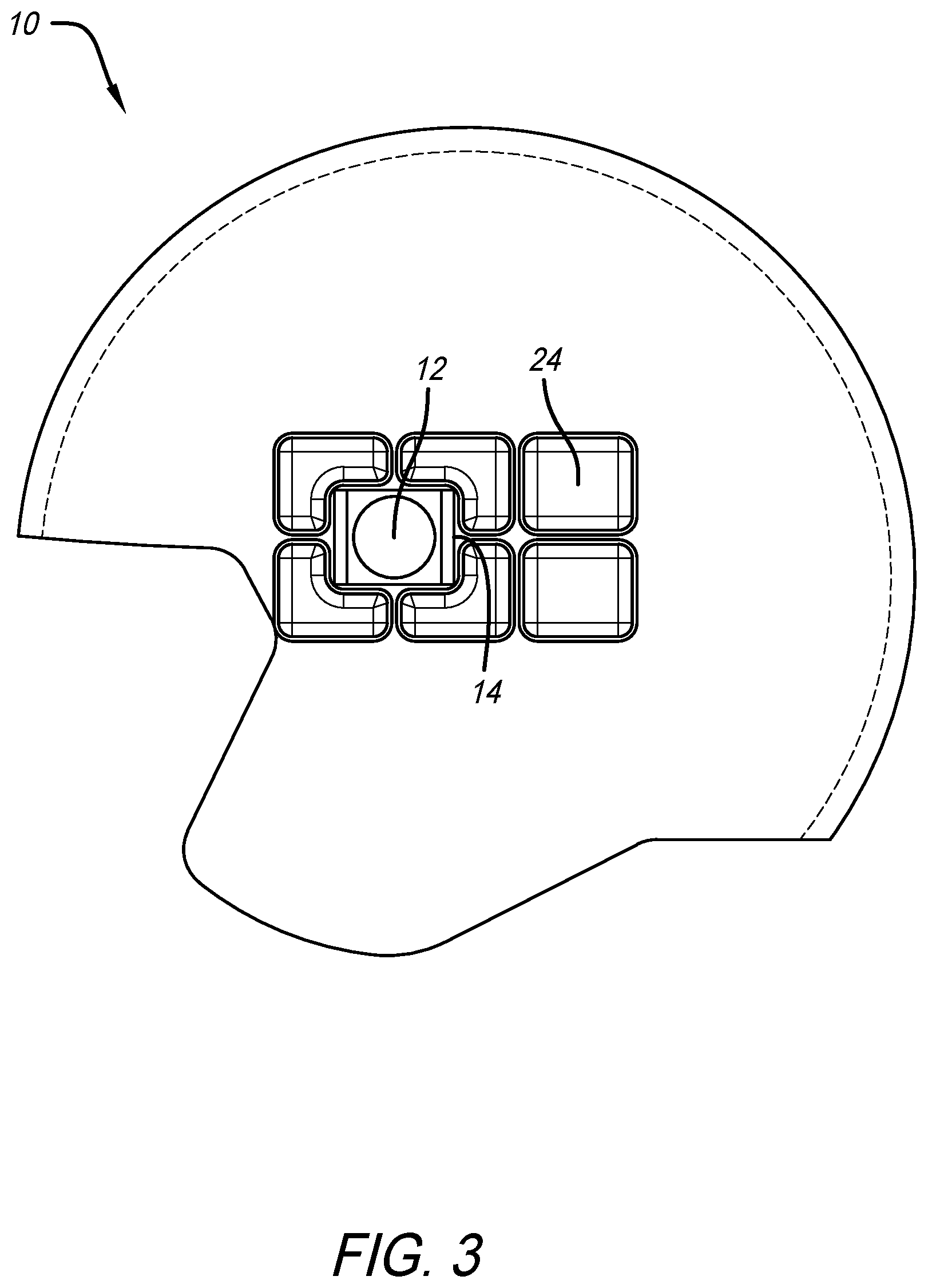 Patent US11812808 Figure 3 – Helmet including impact and health data sensing system