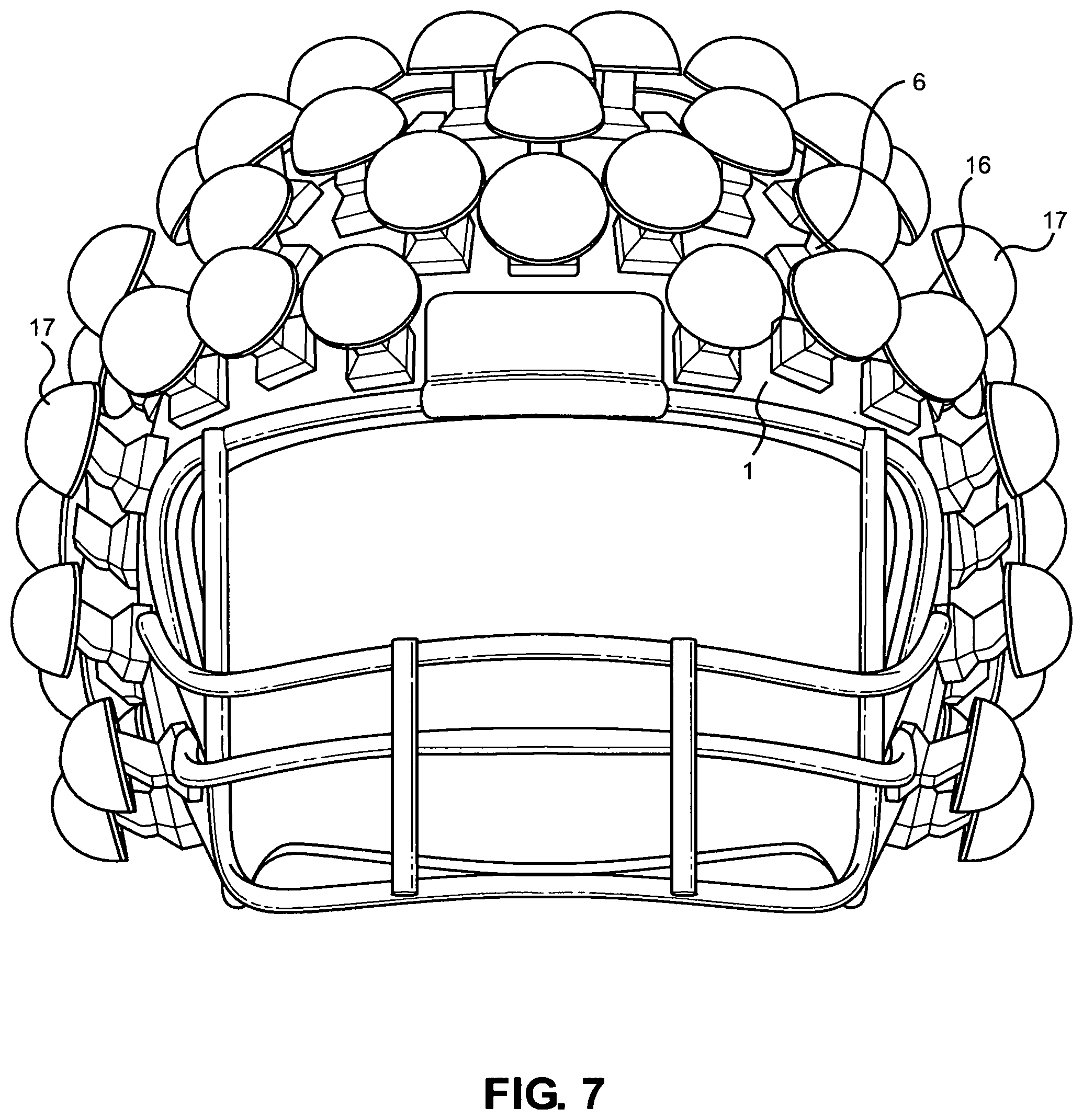 Patent US11812811 Figure 4 – Energy diverting football helmet