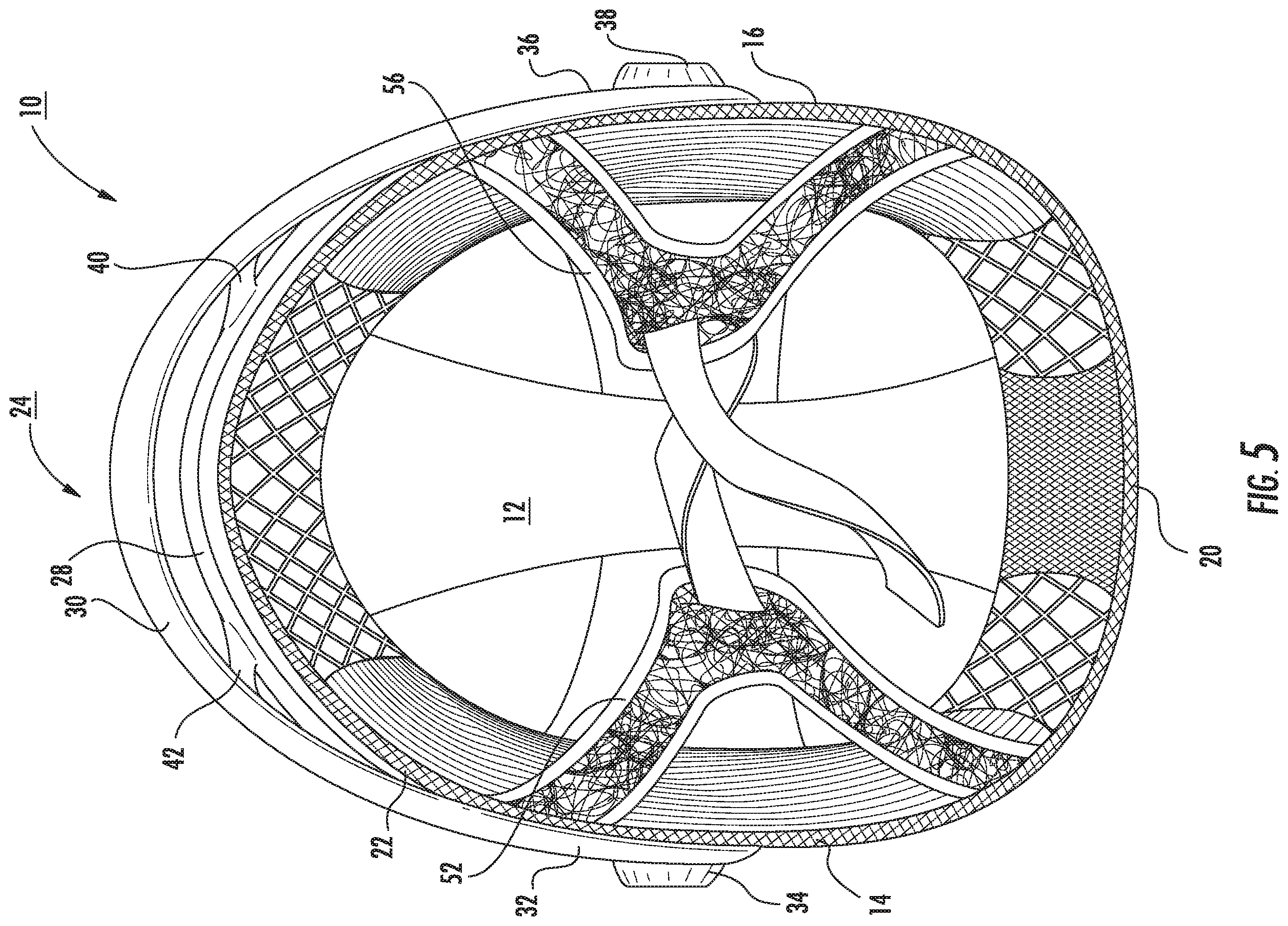 Patent US11812813 Figure 5 – Demi-helmet and mask combination providing facial impact protection and entirely unobstructed views in both forward and peripheral directions, and associated methods