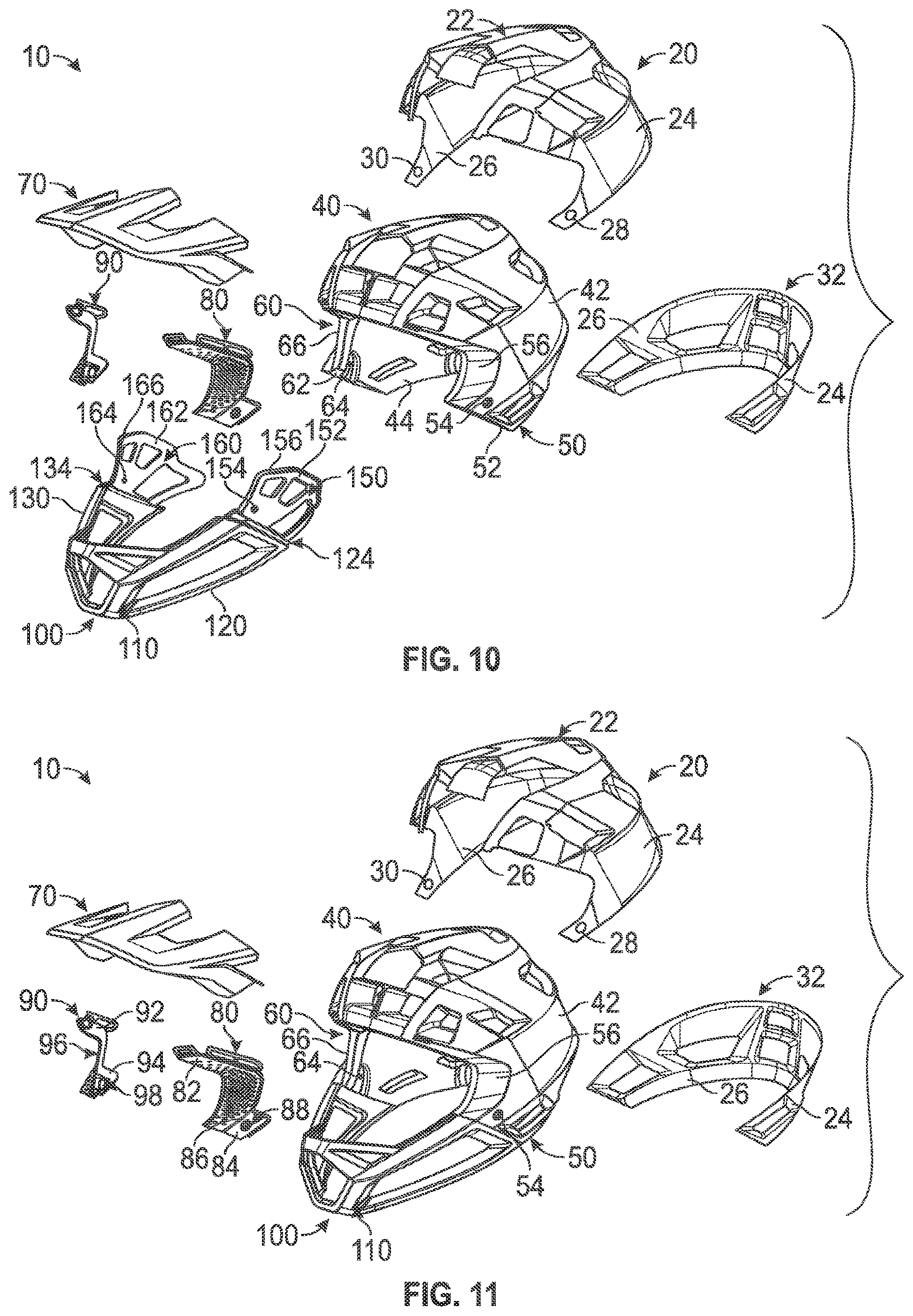 Patent US11812815 Figure 5 – In-molded helmet chinbar
