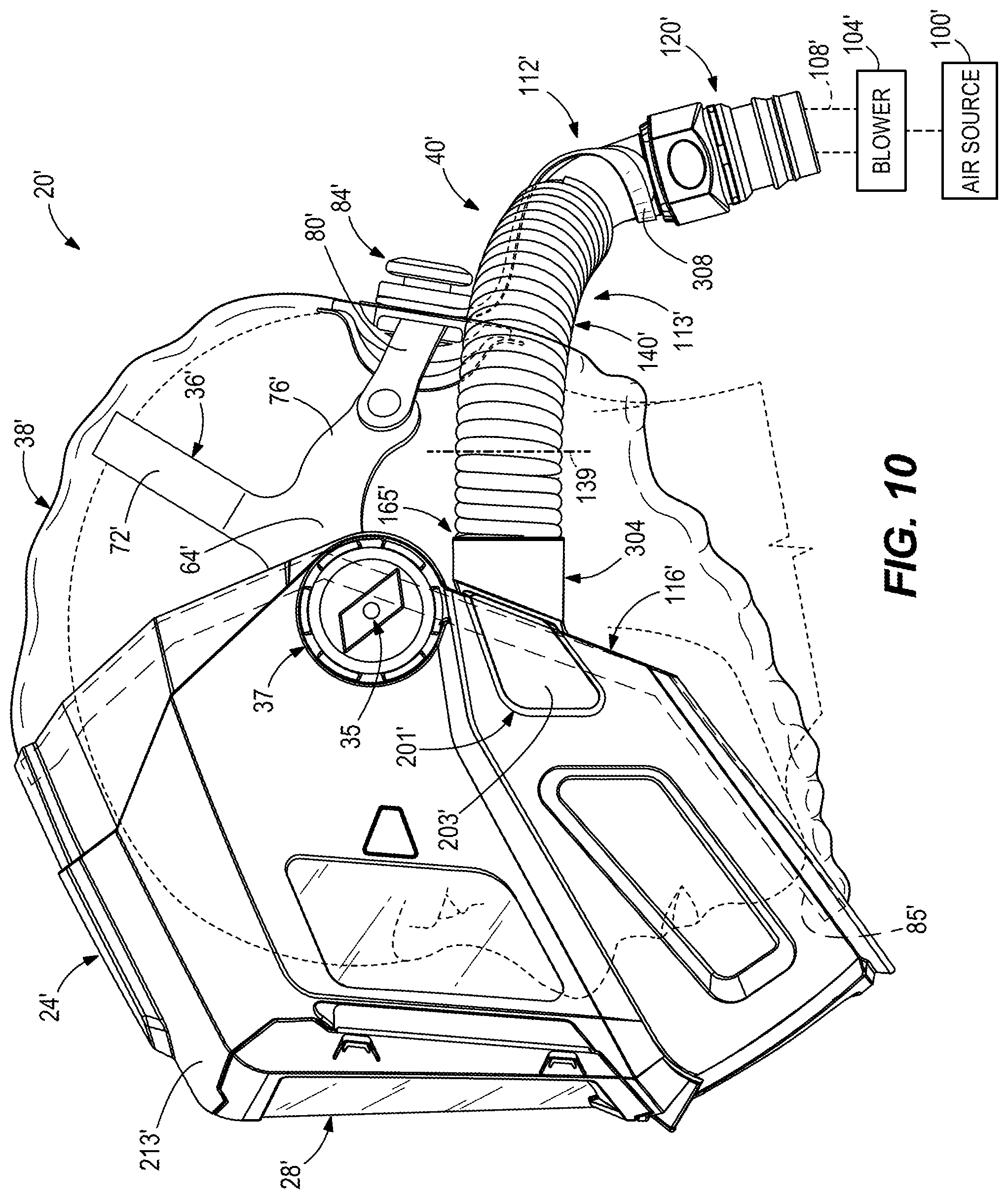 Patent US11812816 Figure 8 – Protective headwear with airflow