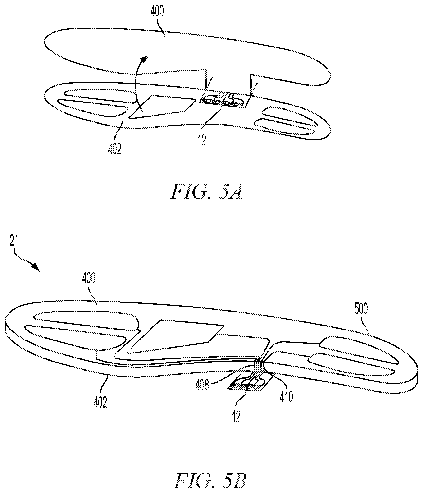 Patent US11812818 Figure 4 – Footwear airbag with flexible electronic interconnect