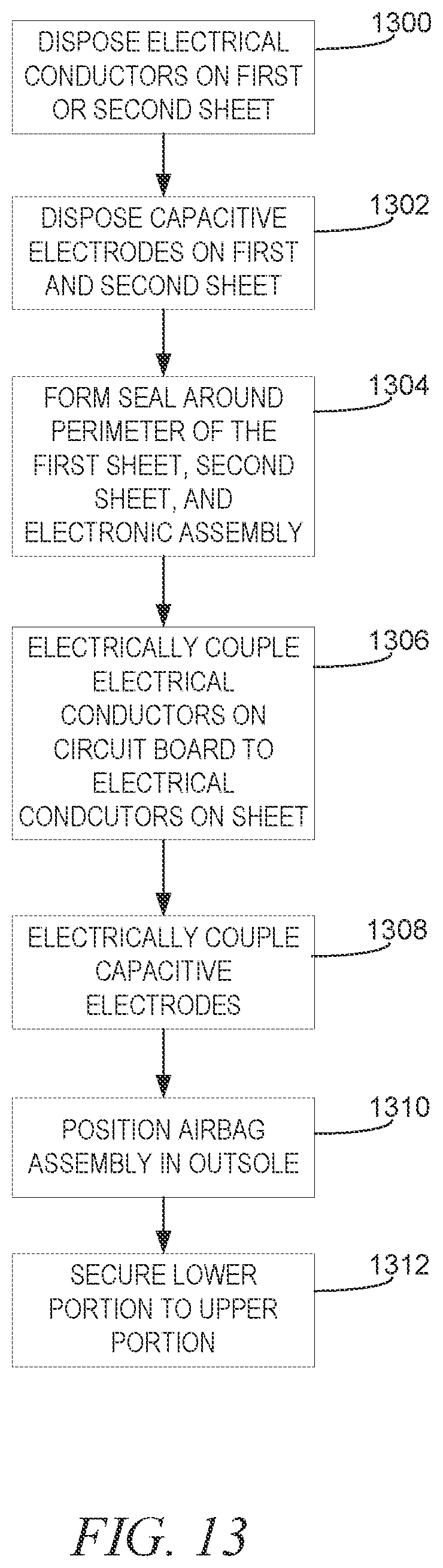 Patent US11812818 Figure 10 – Footwear airbag with flexible electronic interconnect
