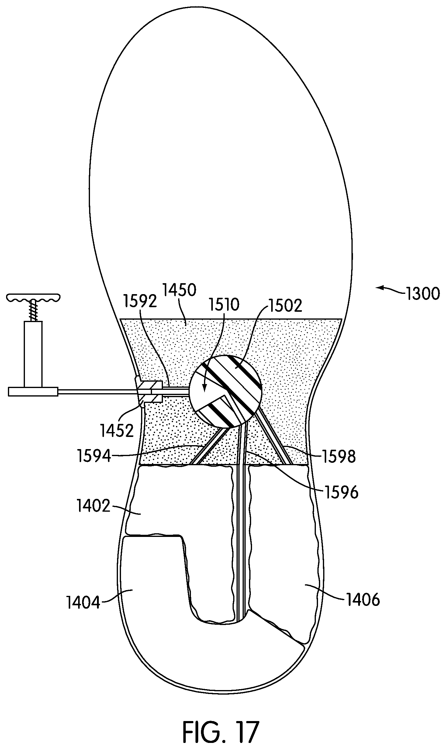 Patent US11812819 Figure 15 – Adjustable multi-bladder system for an article of footwear