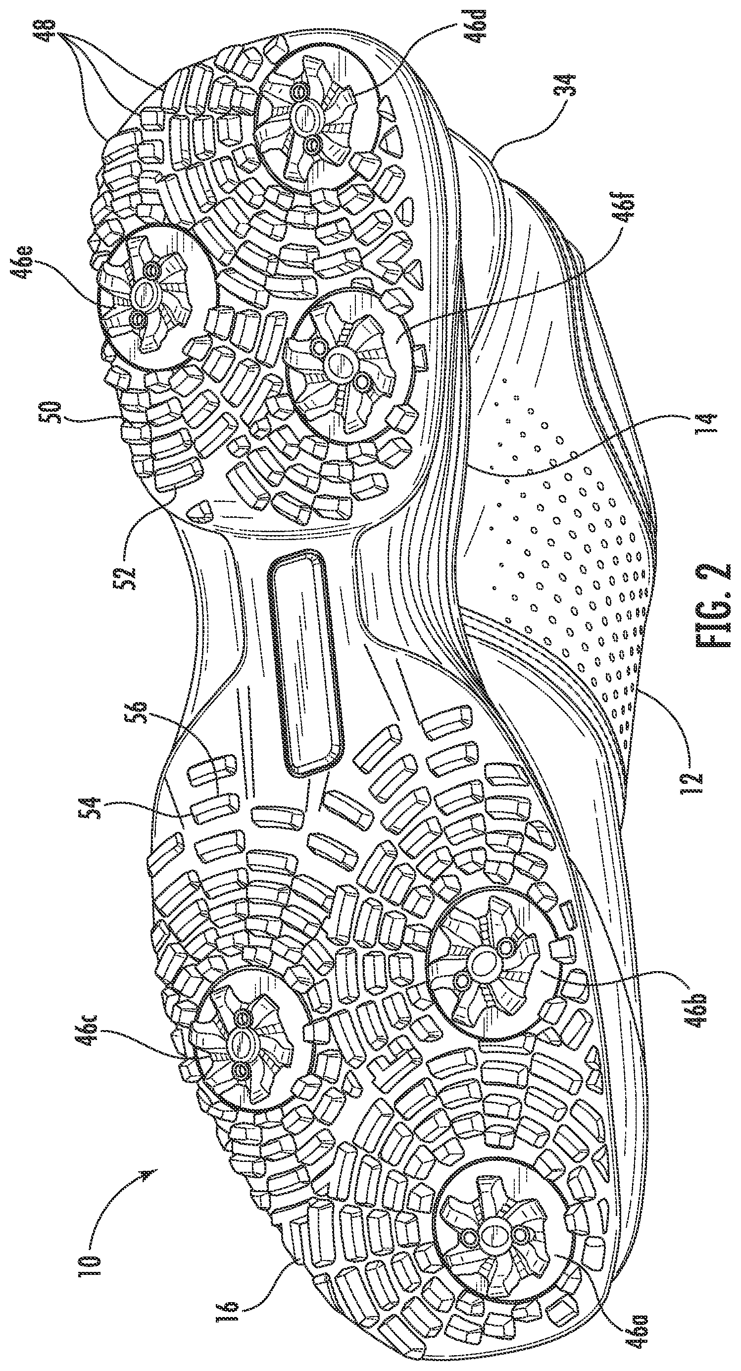 Patent US11812821 Figure 2 – Golf shoe