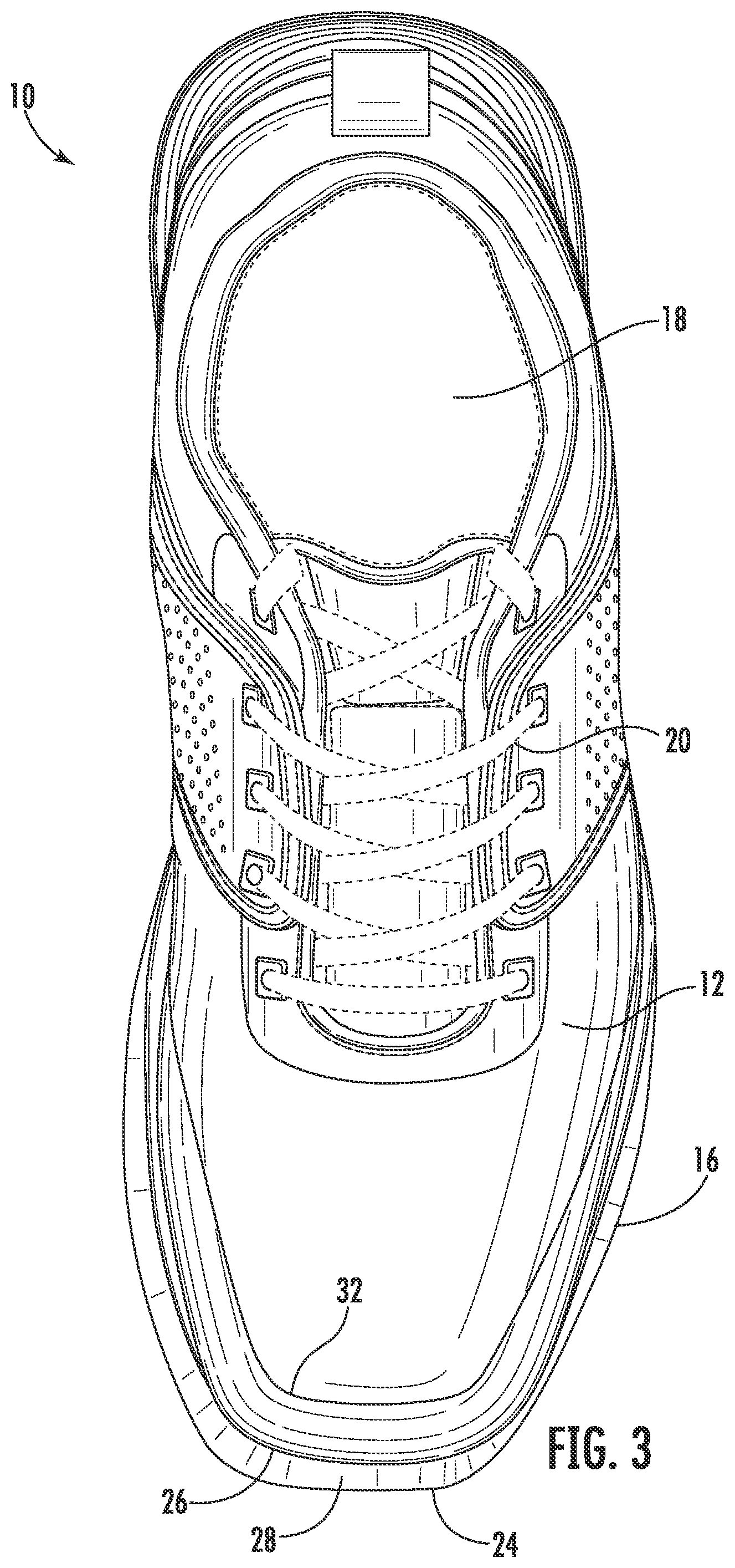 Patent US11812821 Figure 3 – Golf shoe