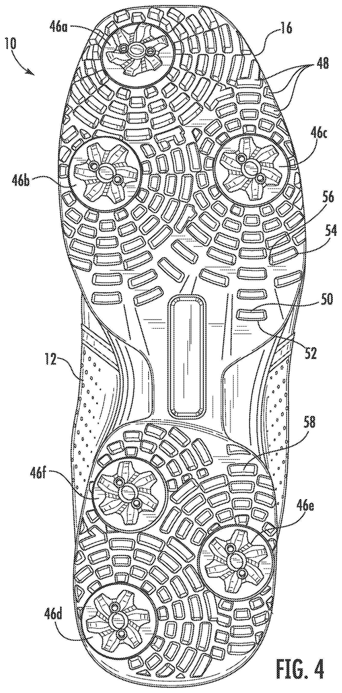 Patent US11812821 Figure 4 – Golf shoe