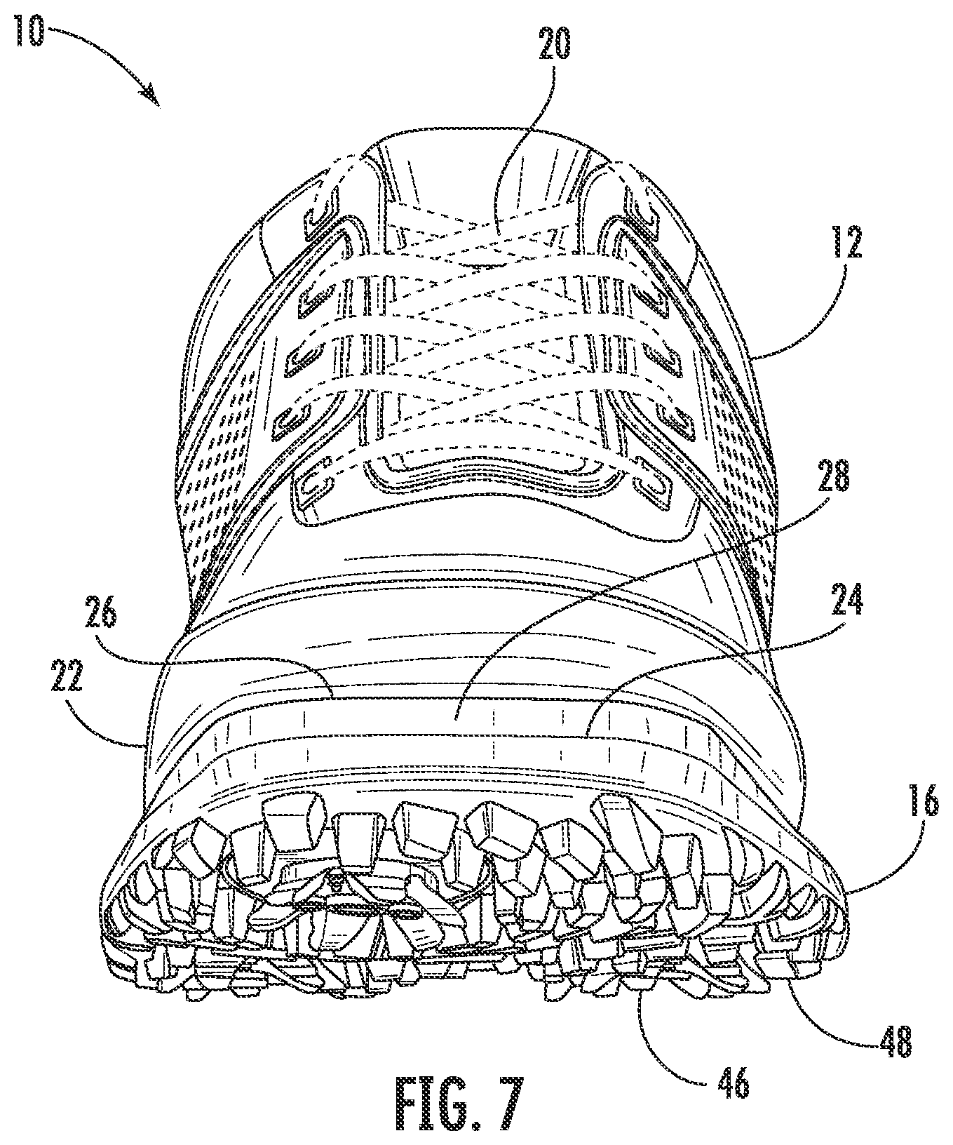 Patent US11812821 Figure 7 – Golf shoe