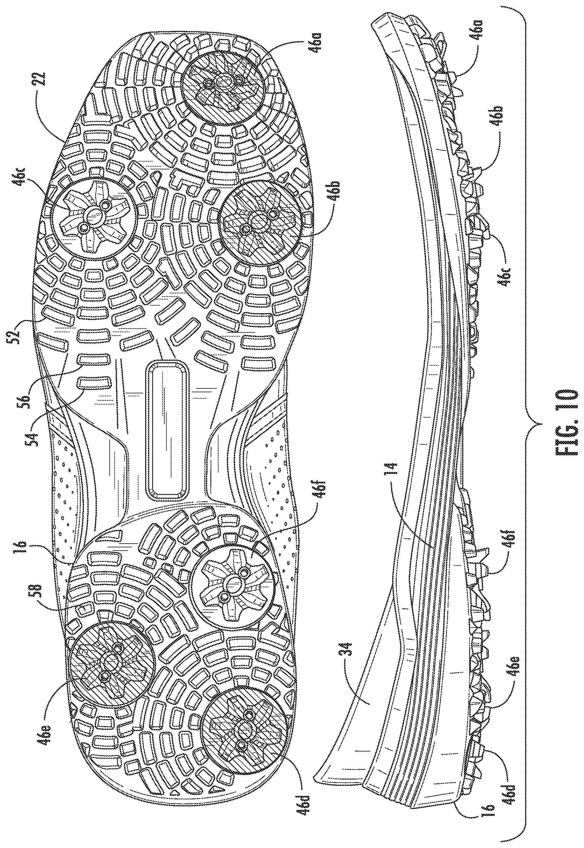 Patent US11812821 Figure 10 – Golf shoe