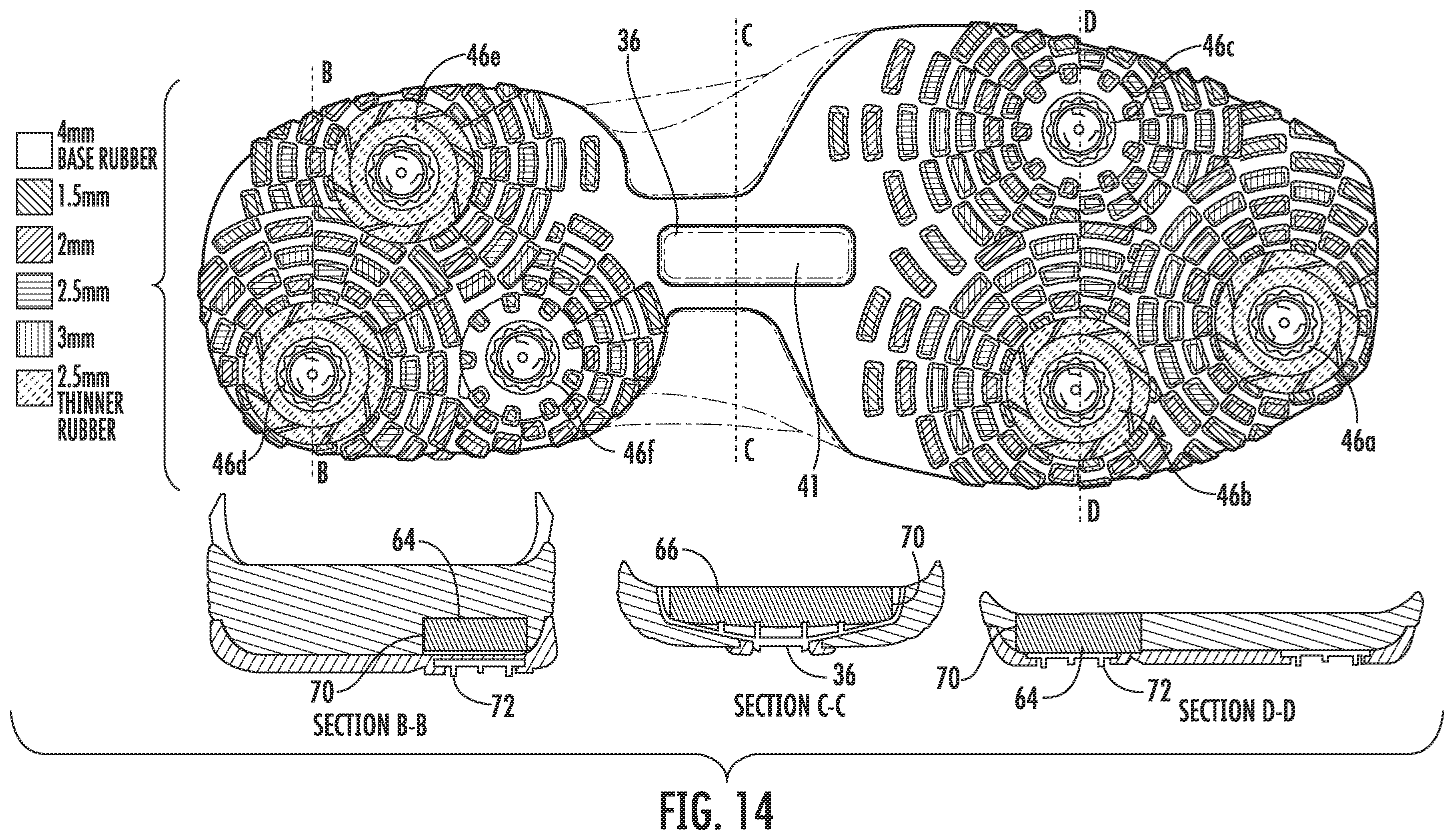 Patent US11812821 Figure 14 – Golf shoe