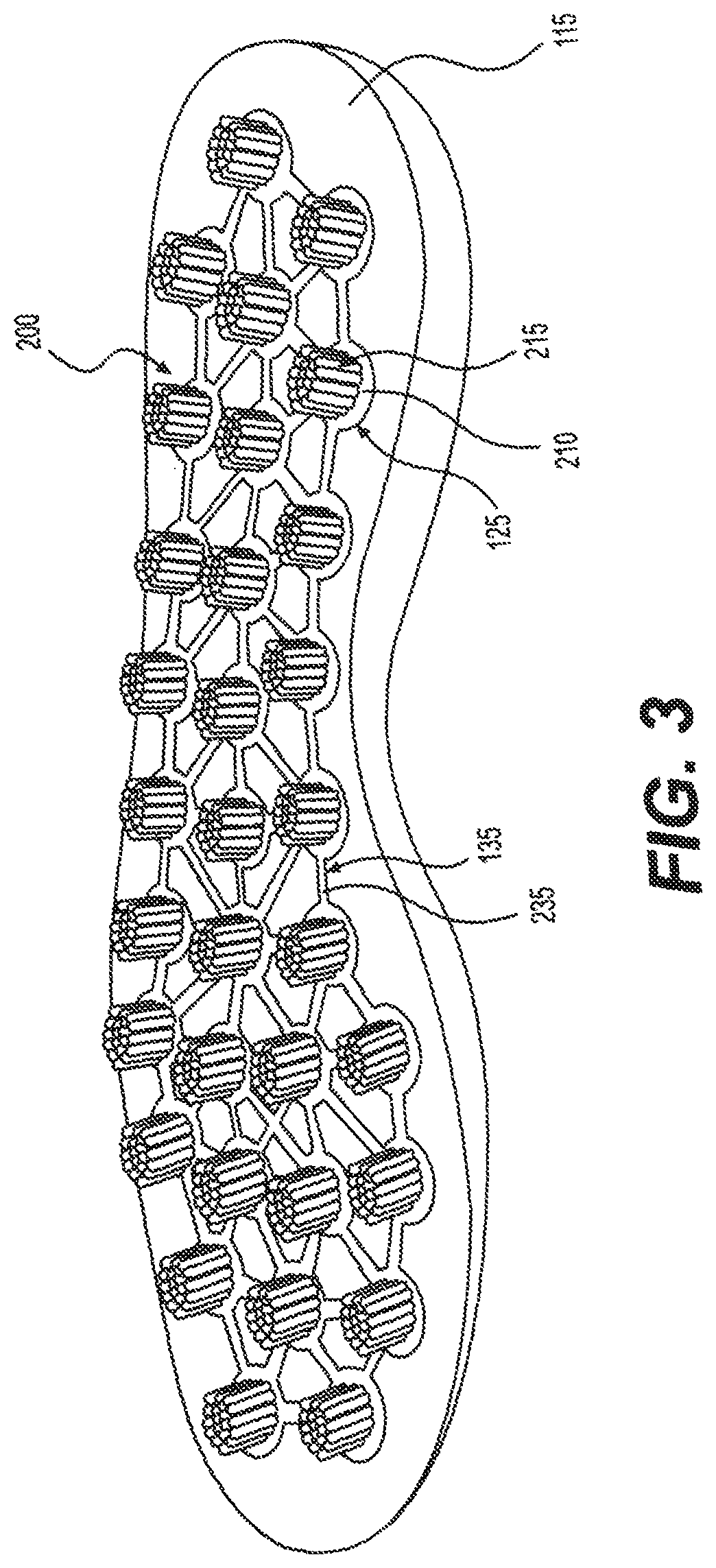 Patent US11812823 Figure 3 – Footwear having sensory feedback outsole