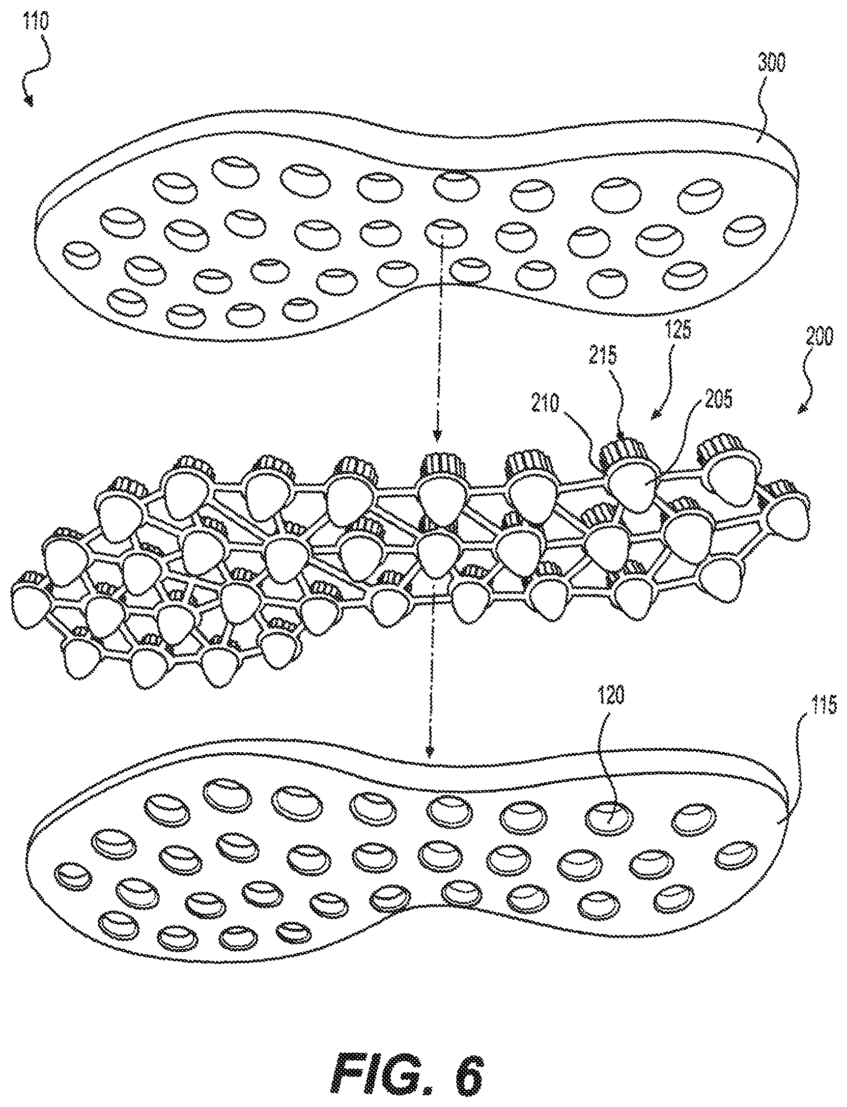 Patent US11812823 Figure 6 – Footwear having sensory feedback outsole
